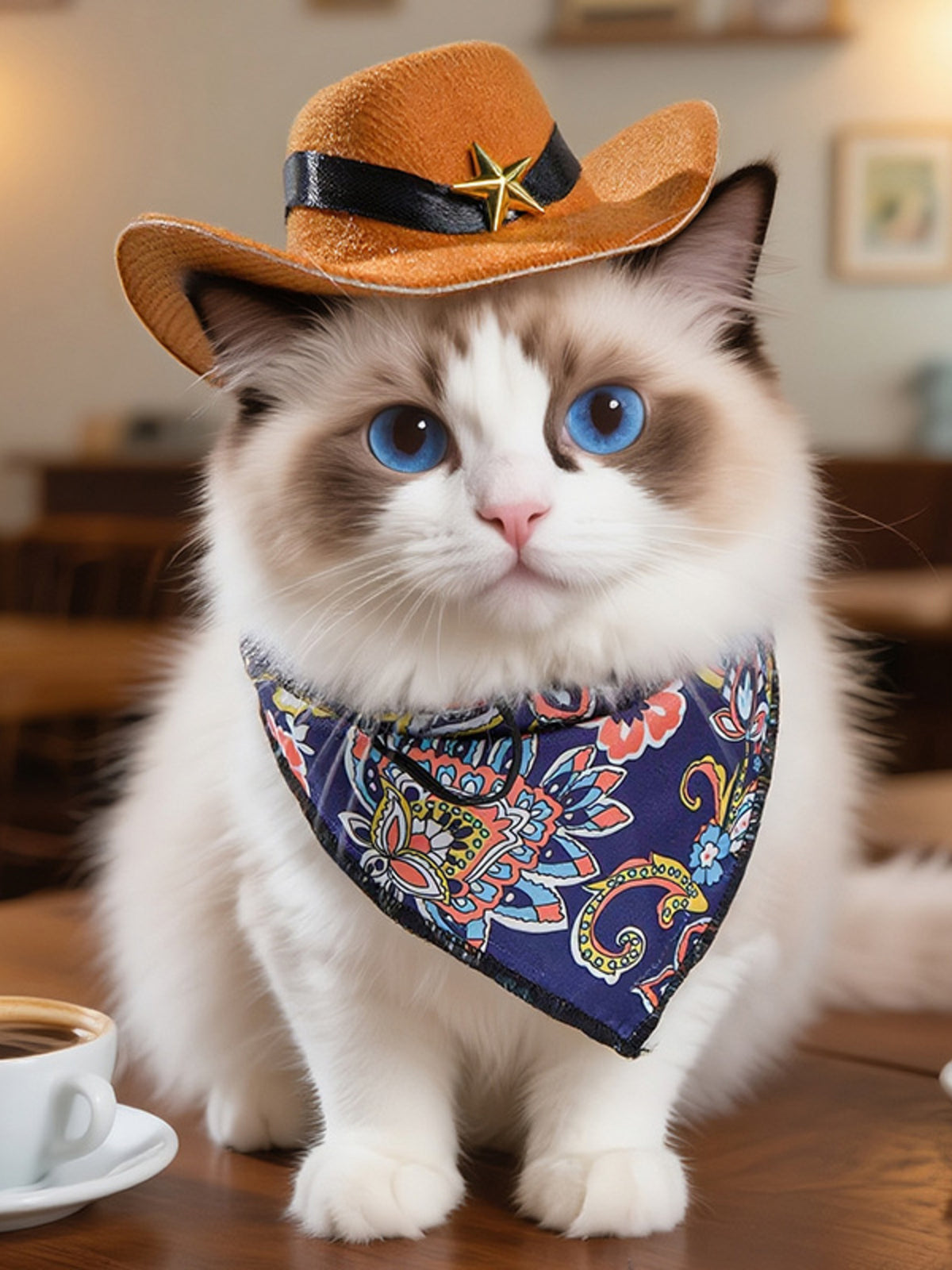 Paisley Print Pet Scarf & Hat - Lilixa.store