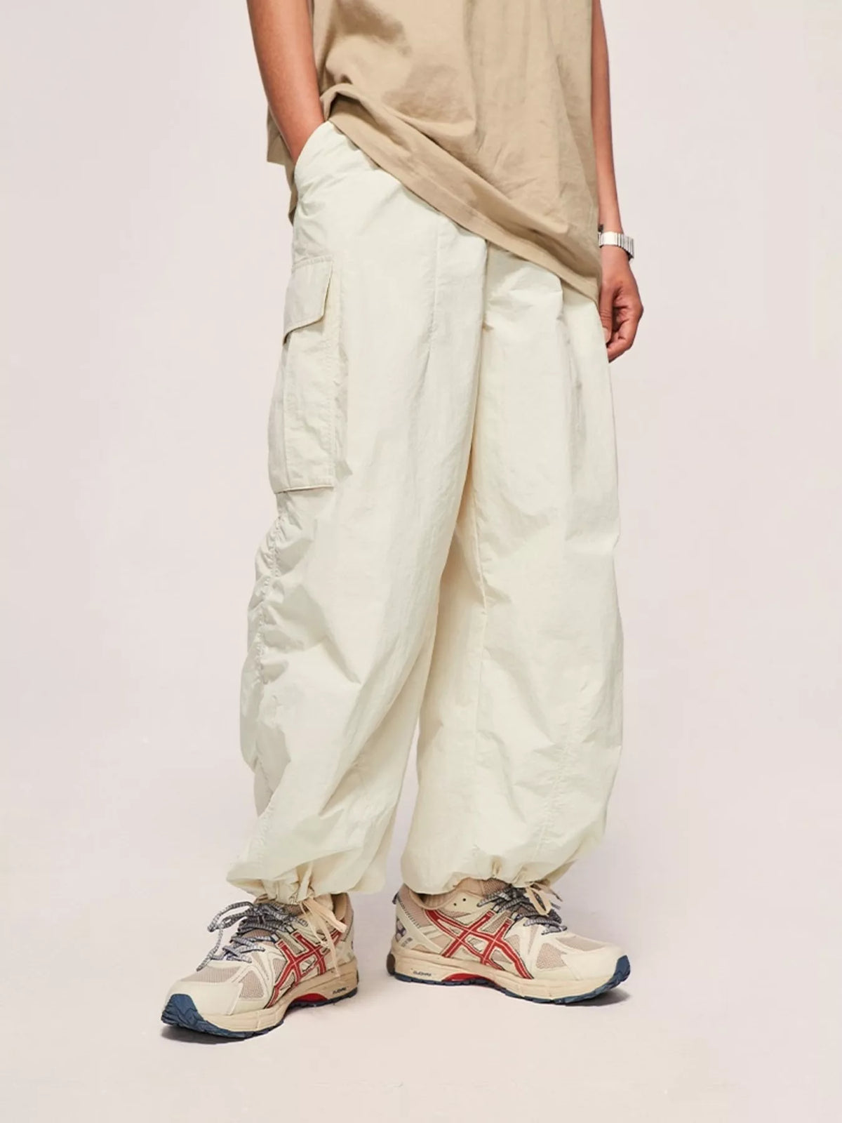 Men's Wide Leg Cargo Pants, view 3