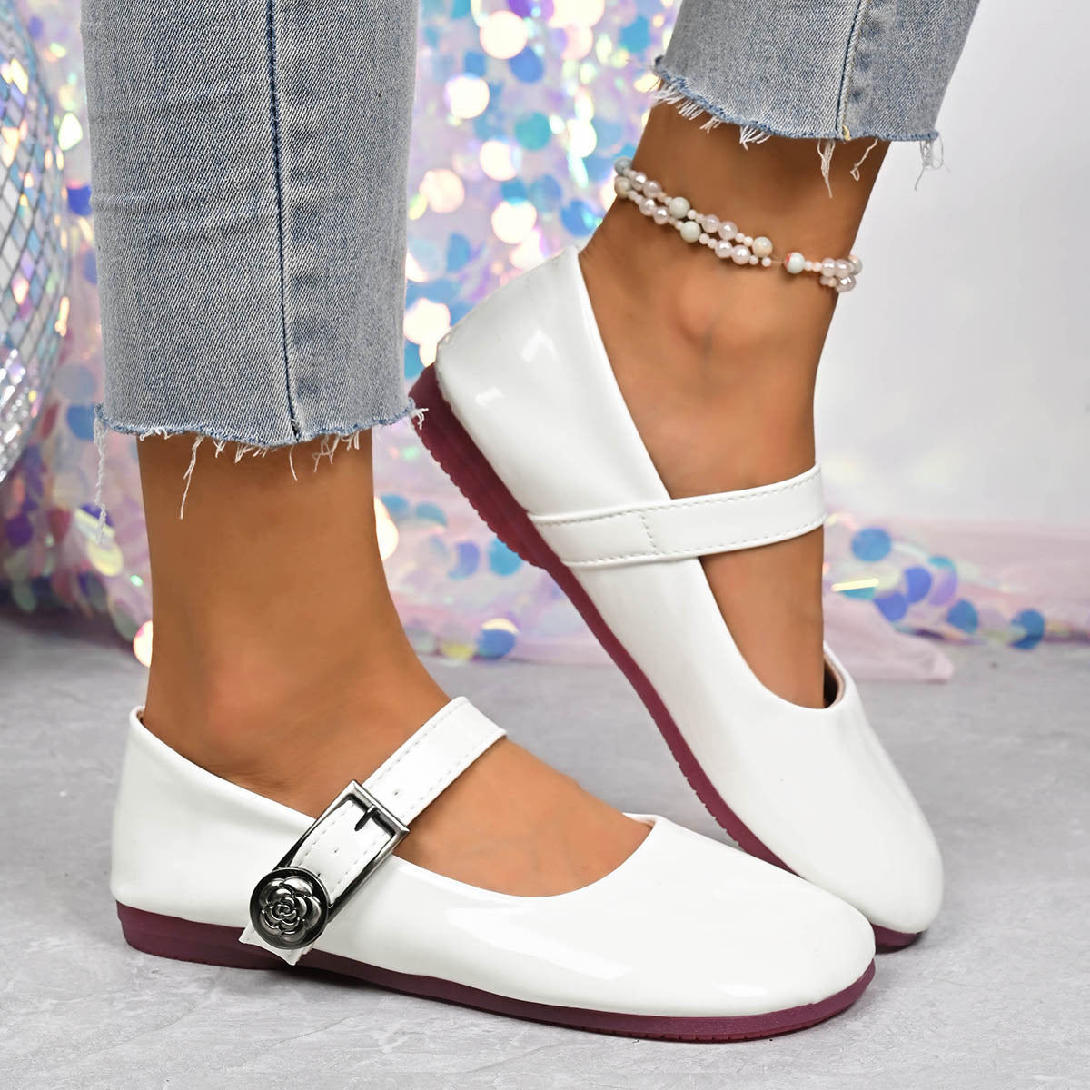 Buckle Strap Mary Jane Loafers, view 2