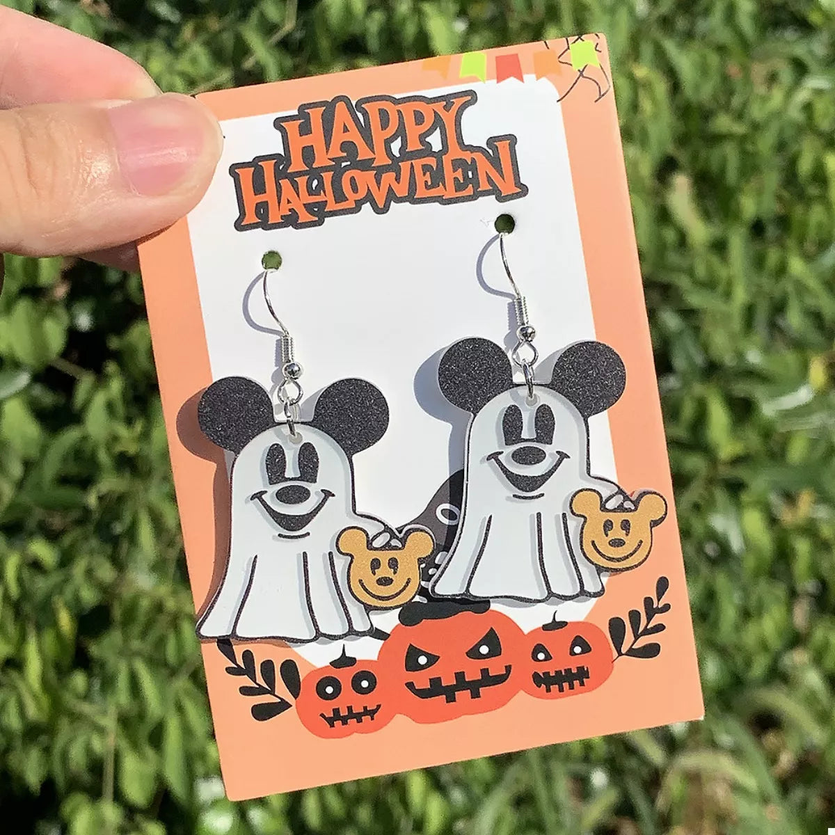 Halloween Mickey Ghost Dangle Earrings - Lilixa.store