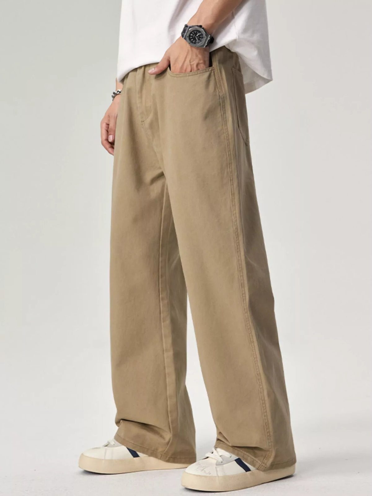 Men's Plus Size Wide Leg Pants, view 12