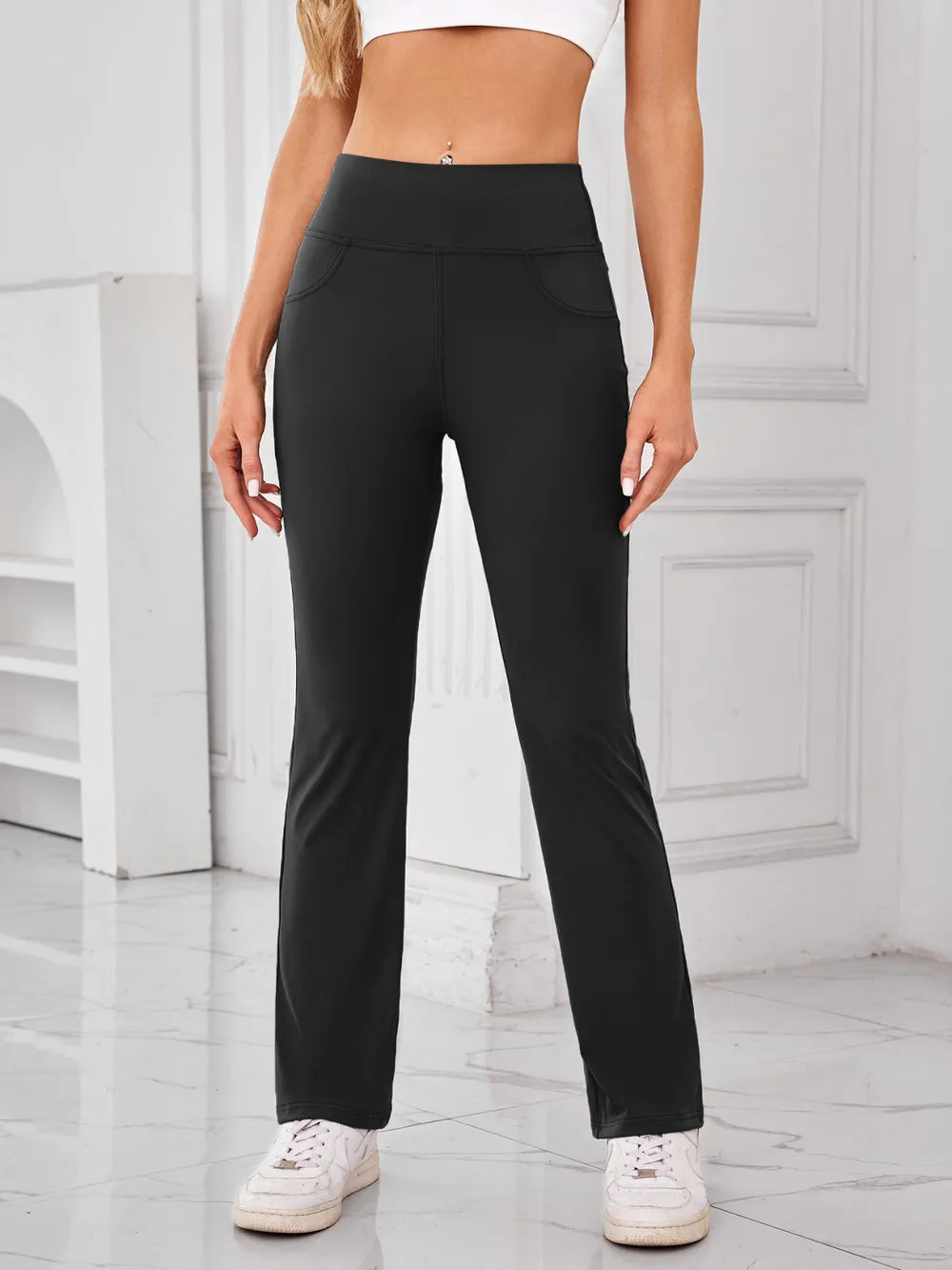 Lovelet High Waist Active Pants with Pockets - Lilixa.store