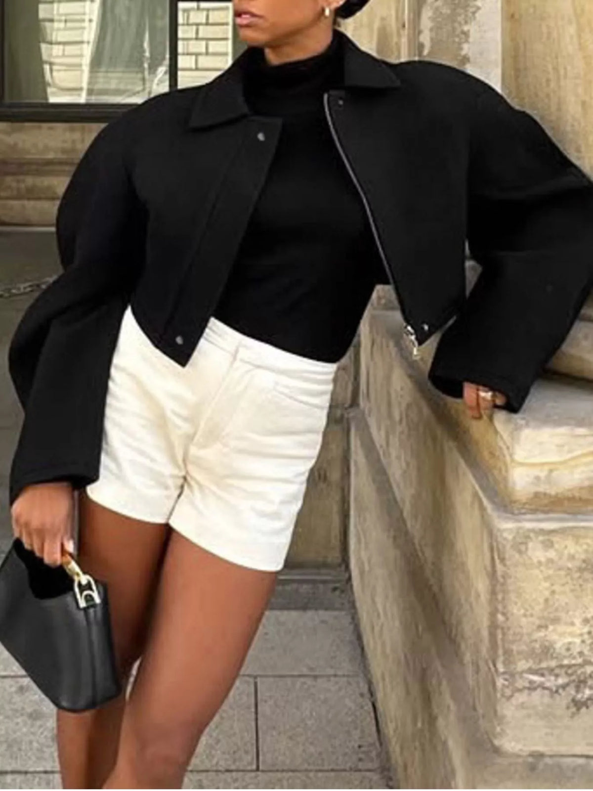 Zip Up Cropped Jacket