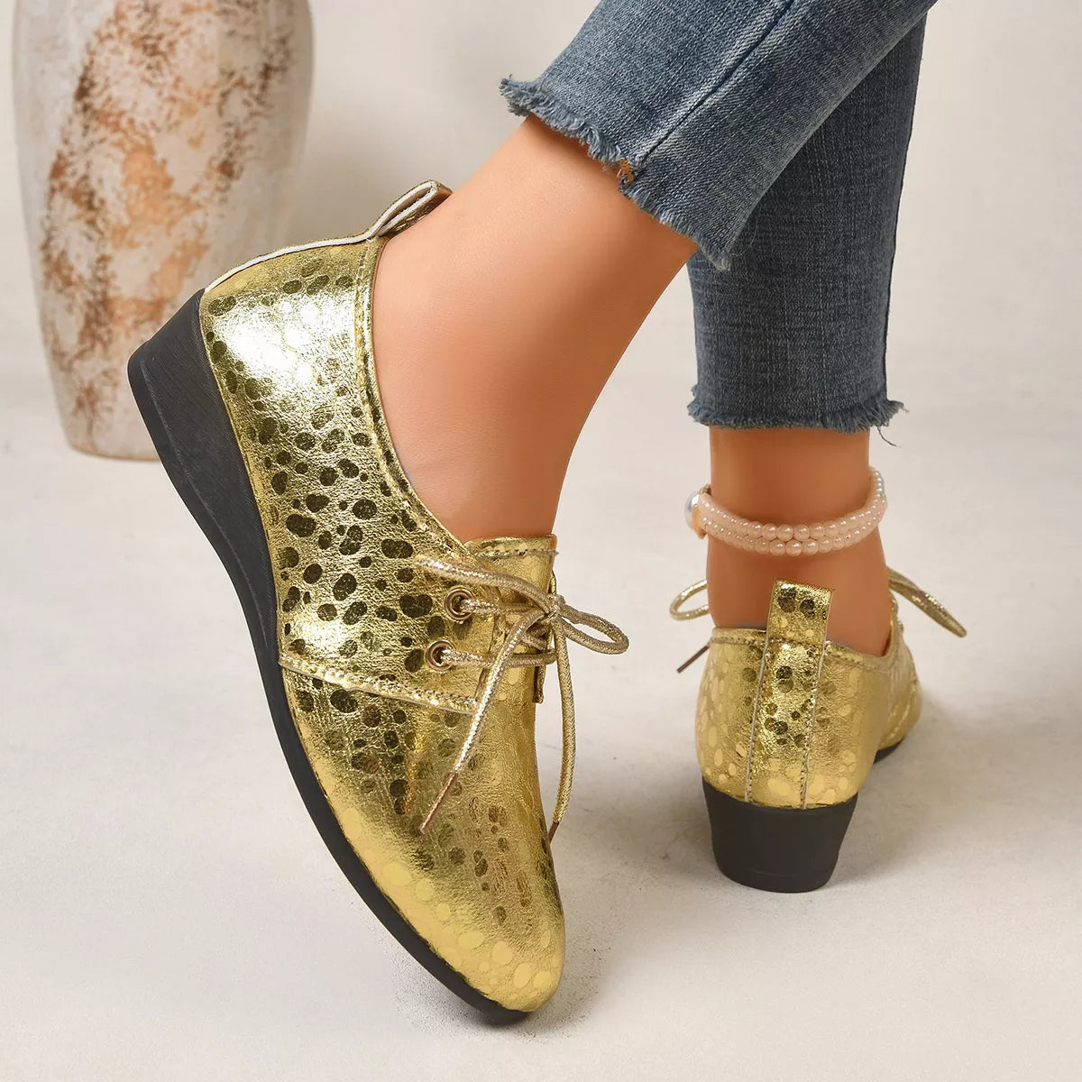 Point Toe Wedge Loafers - Lilixa.store