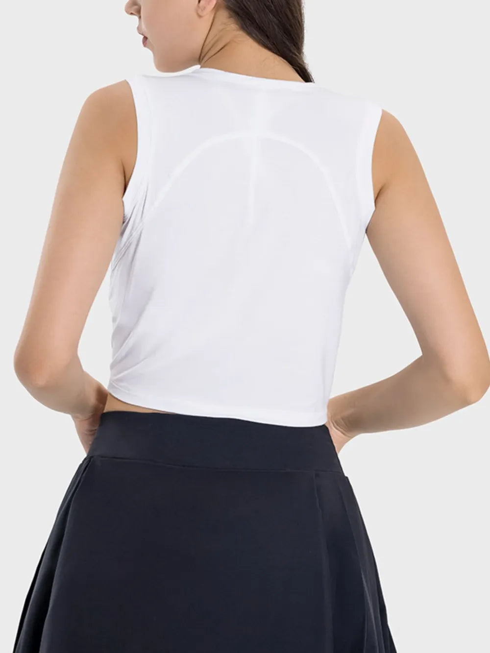 Millennia Drawstring Ruched Wide Strap Active Tank - Lilixa.store