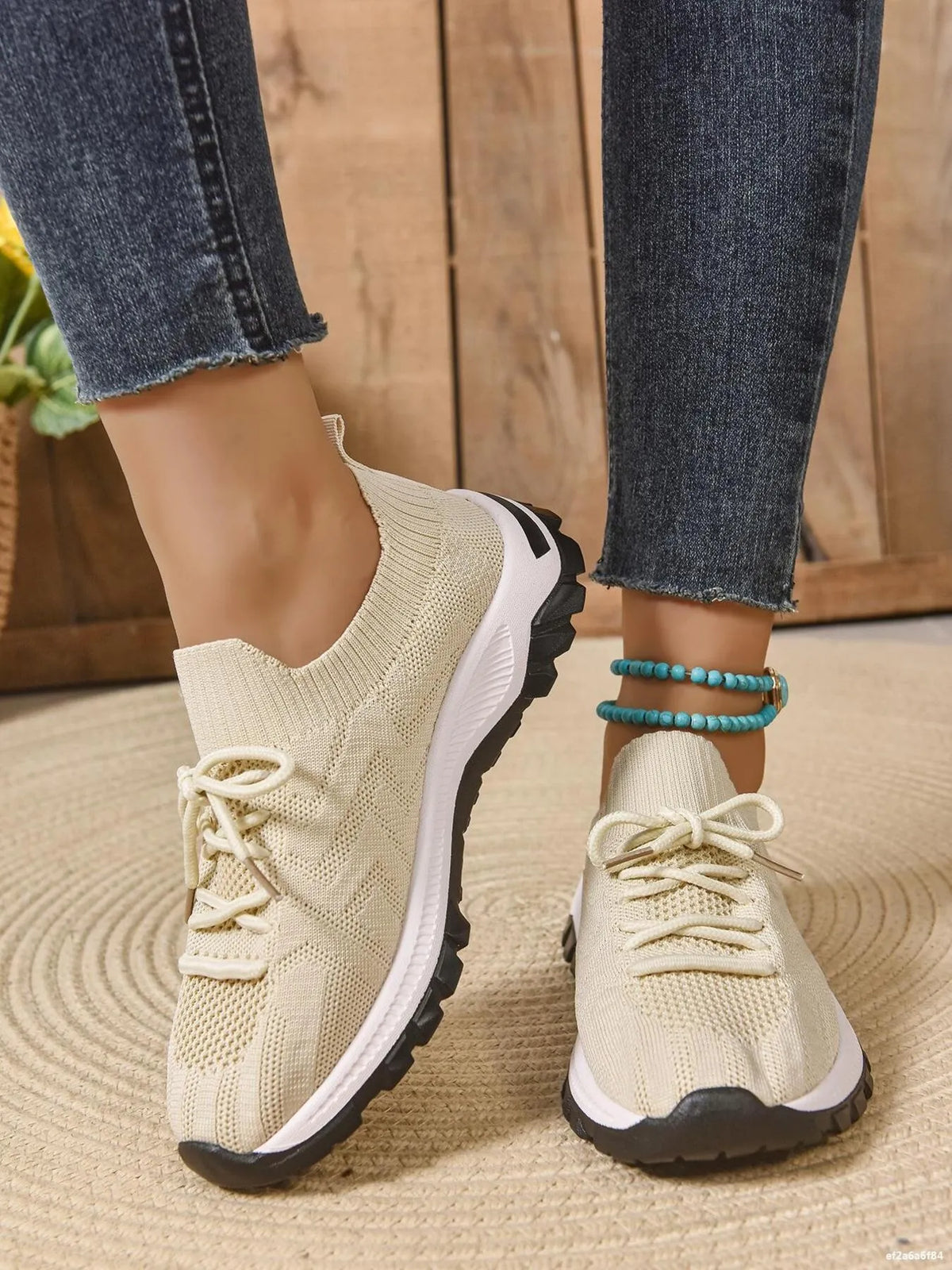 Mesh Knit Lace Up Athletic - Lilixa.store