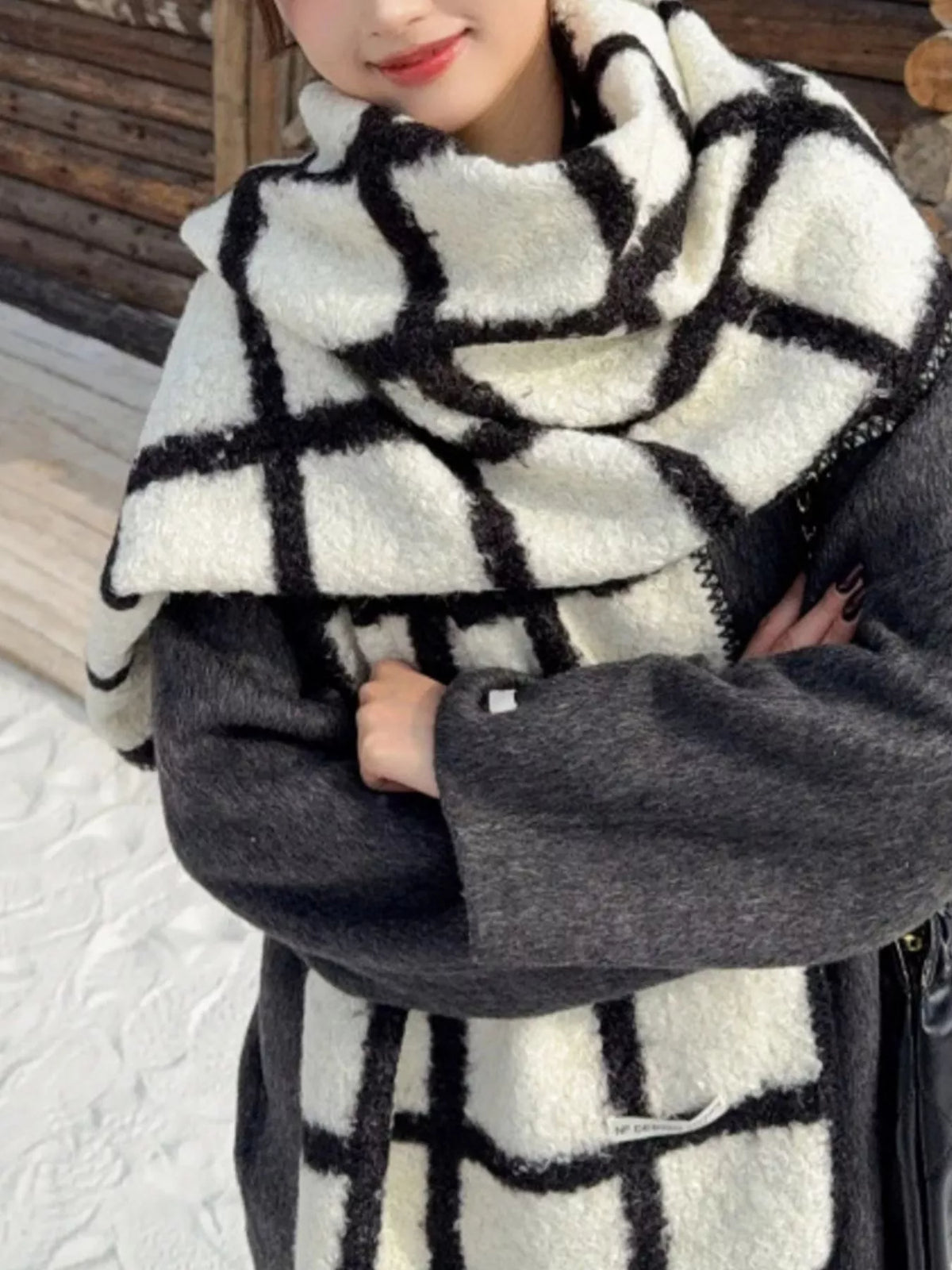 Plaid Pattern Winter Scarf - Lilixa.store