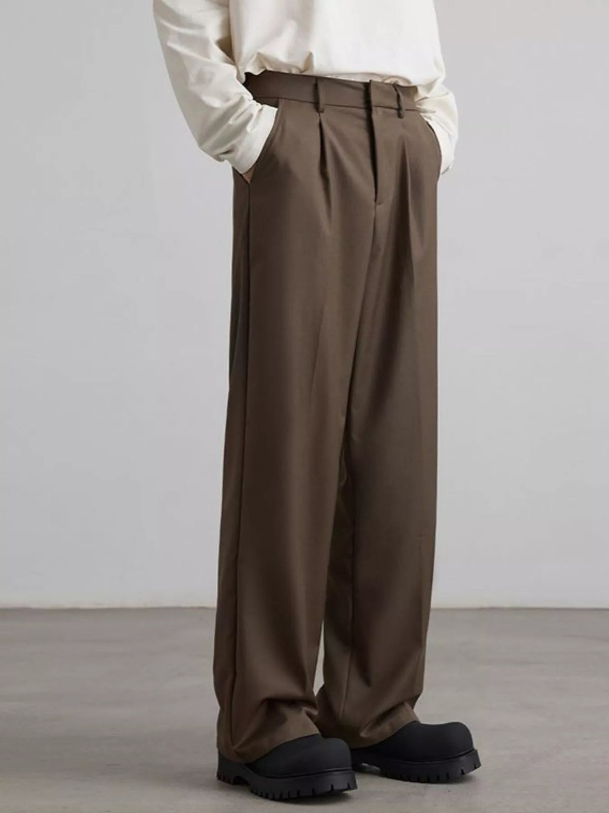 Men's Pleated Wide Leg Pants, view 4