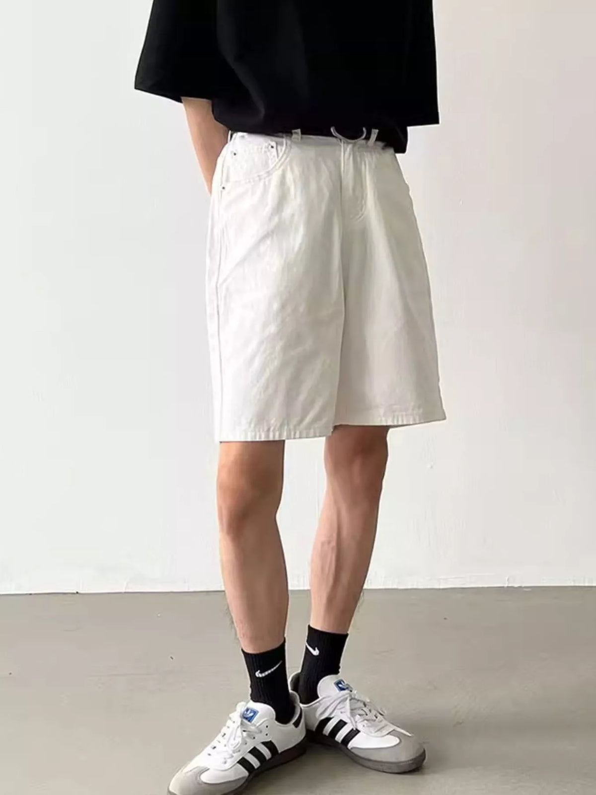 Men's Full Size Back Elastic Waistband Shorts Plus Size, view 4