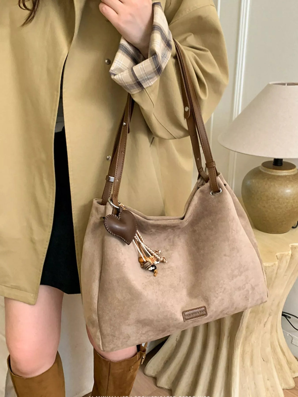 Decorative Tassel Charm Shoulder Bag - Lilixa.store