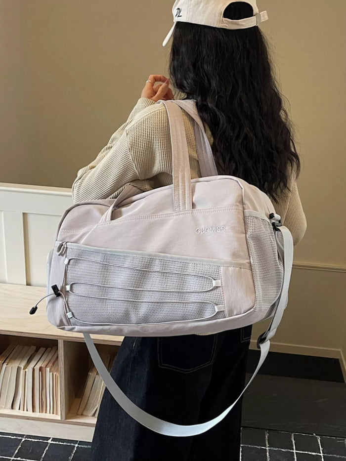 Lightweight Nylon Travel Bag in Grey