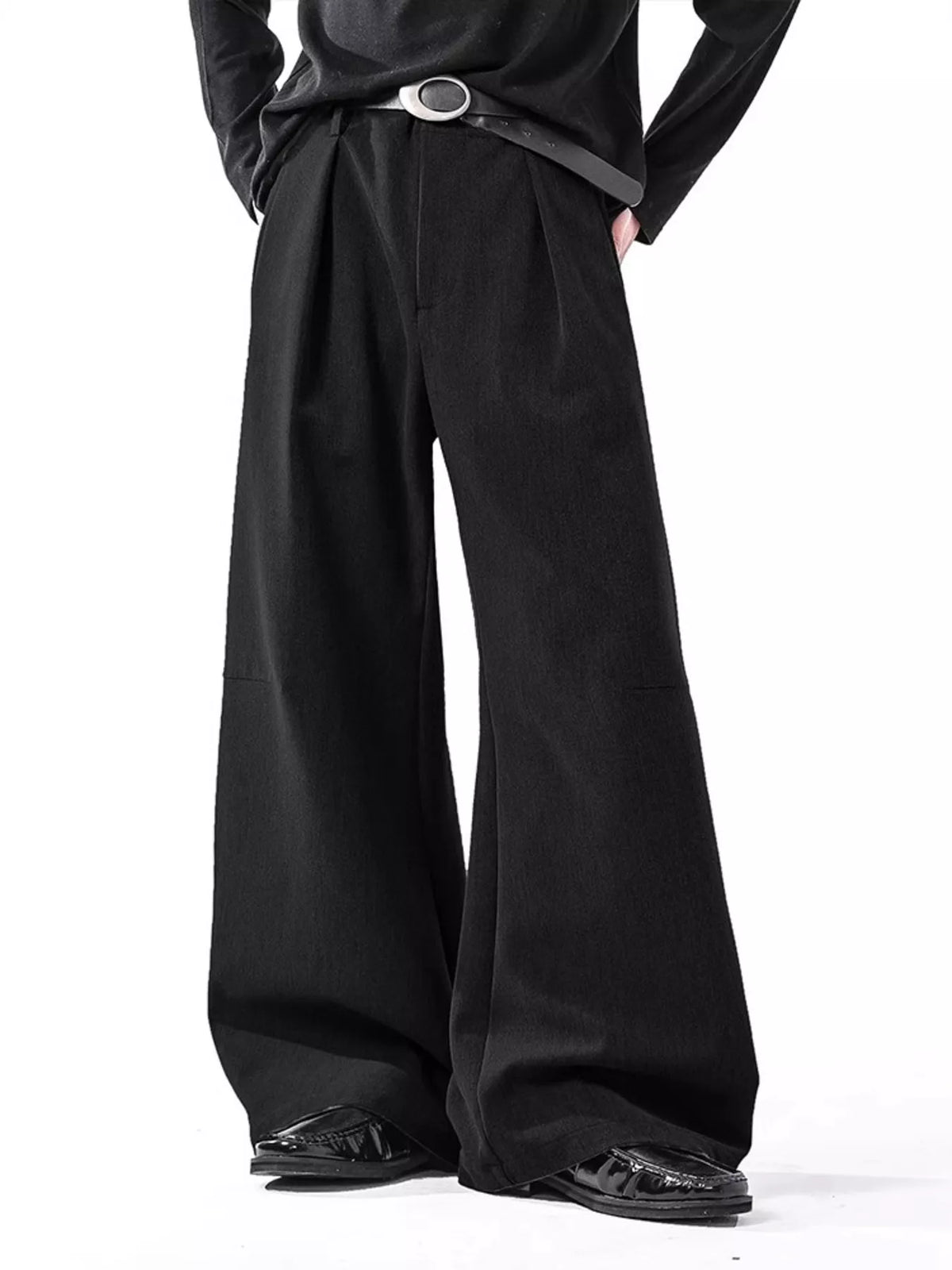 Men's Wide Leg Pants in Black