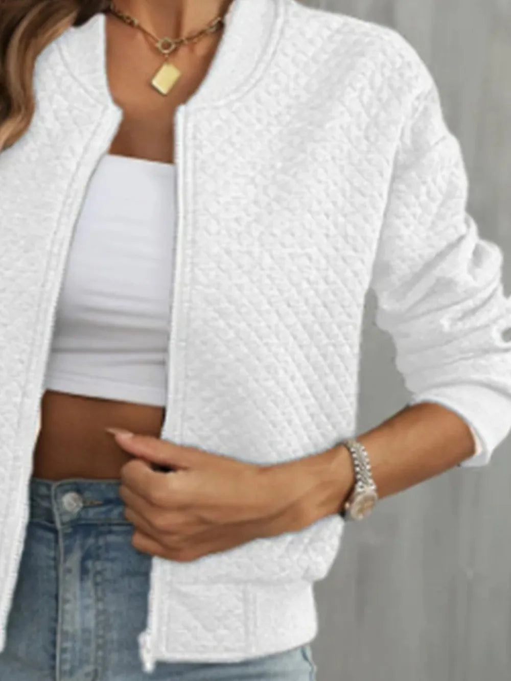 Zip Up Long Sleeve Jacket, view 18