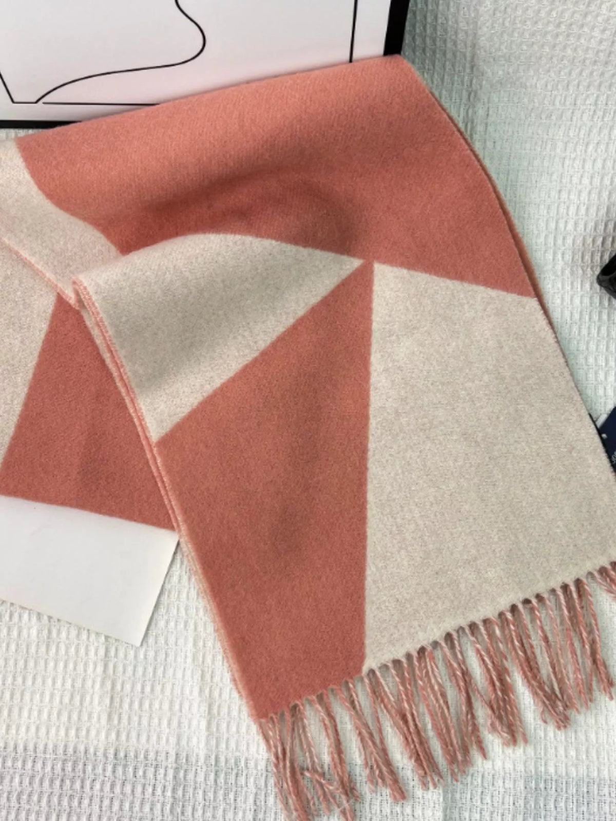 Fringe Color Block Scarf - Lilixa.store