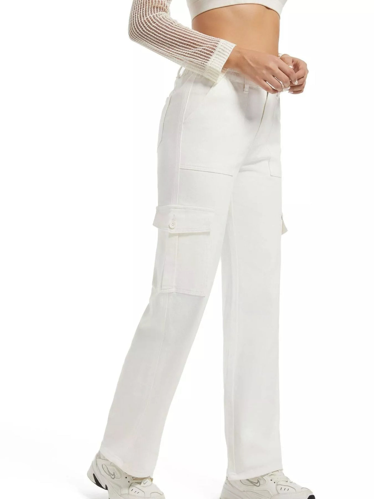 High-Waisted Cargo Jeans - Lilixa.store
