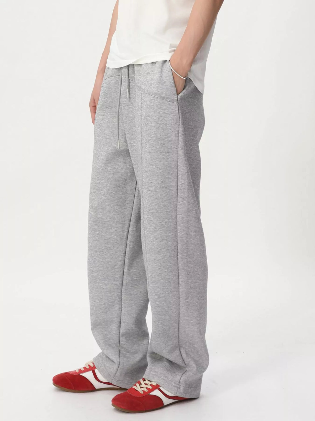 Men's Wide Leg Drawstring Pants, view 9