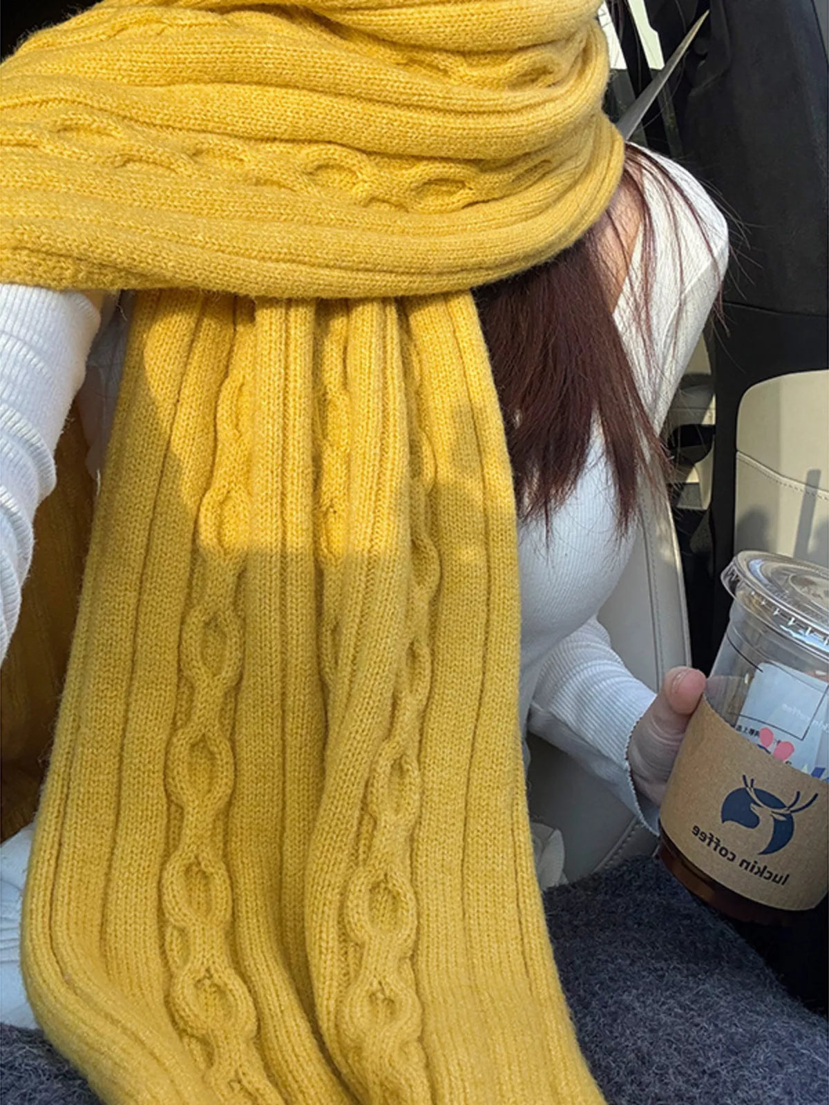 Textured Knit Winter Scarf - Lilixa.store