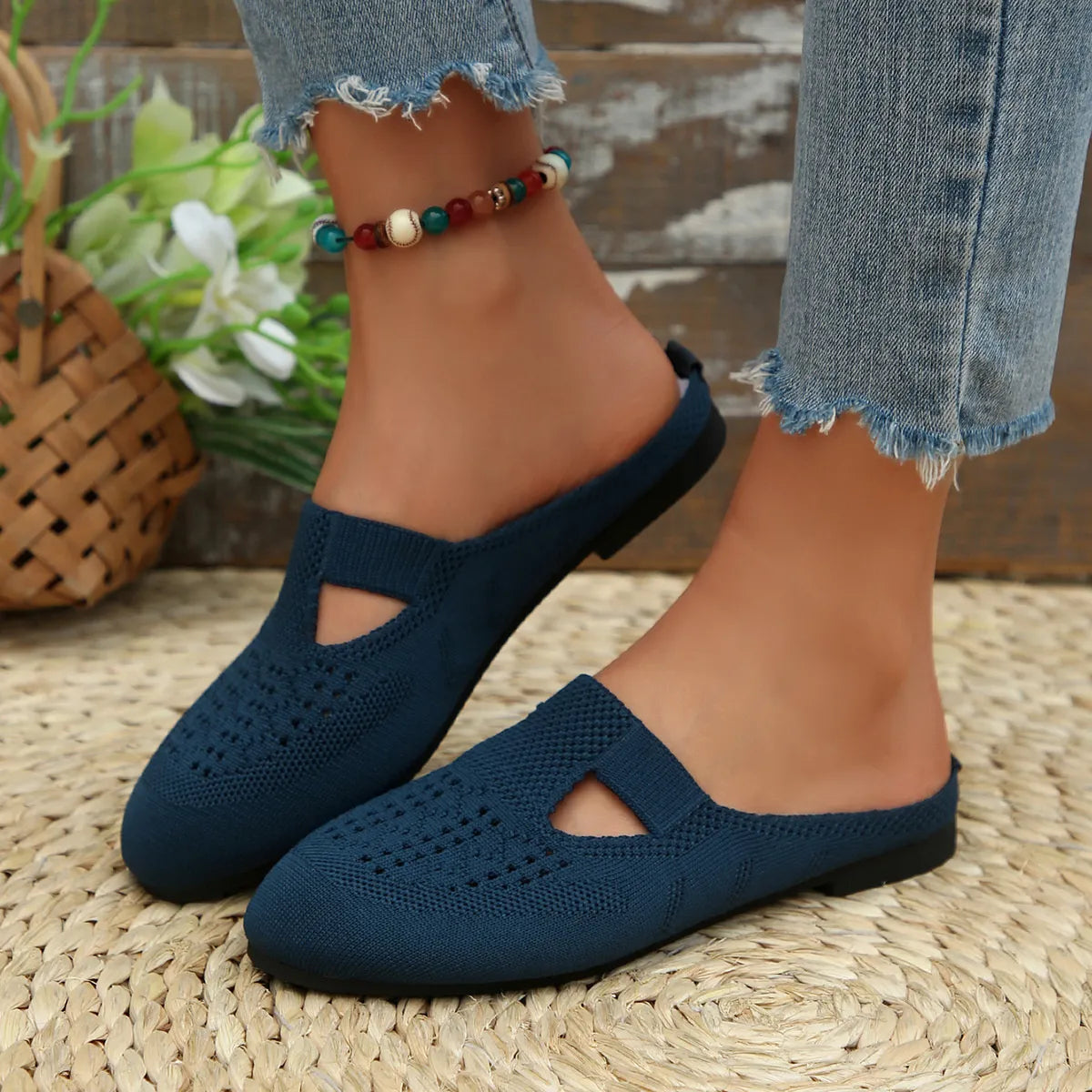 Round Toe Flat Slip-Ons, view 8