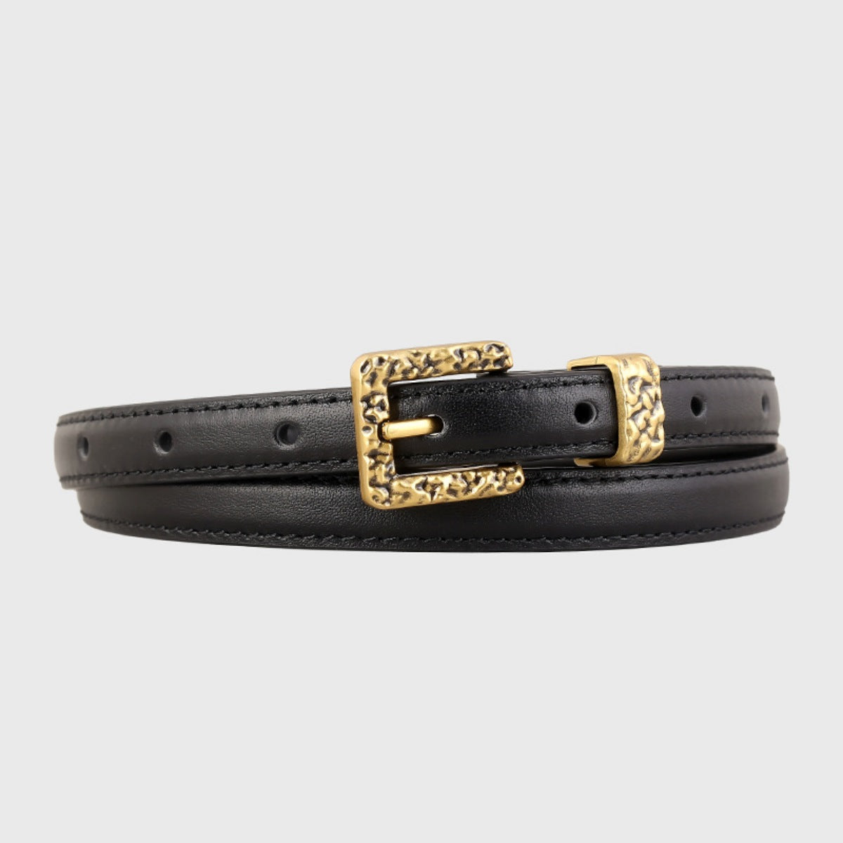 Skinny Leather Belt with Buckle - Lilixa.store