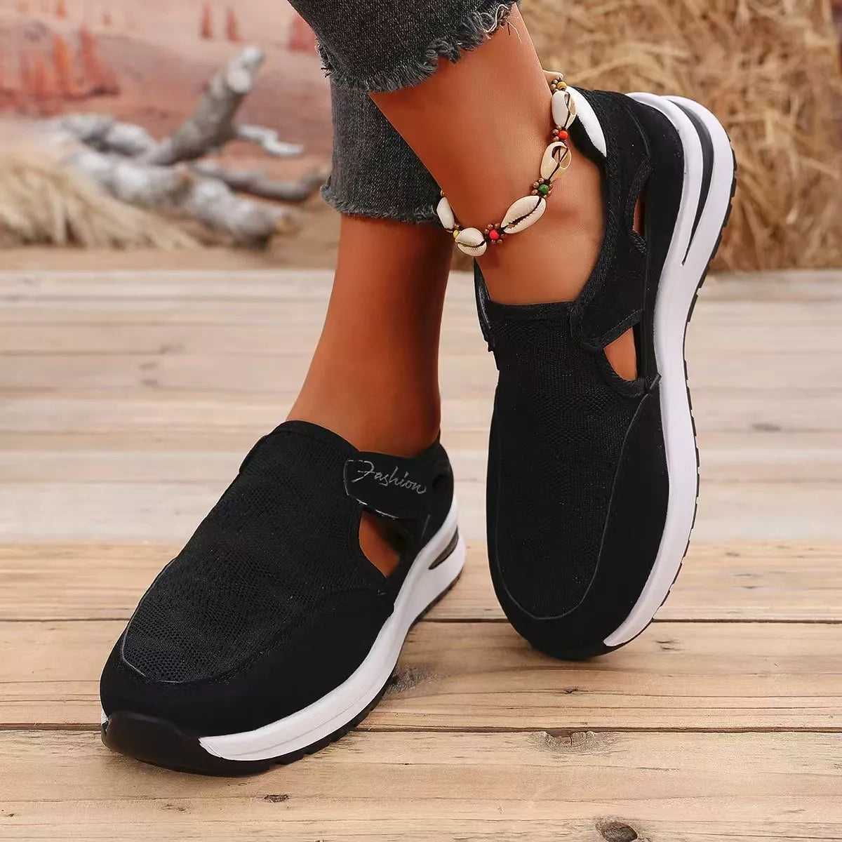 Breathable Mesh Velcro Shoes - Lilixa.store