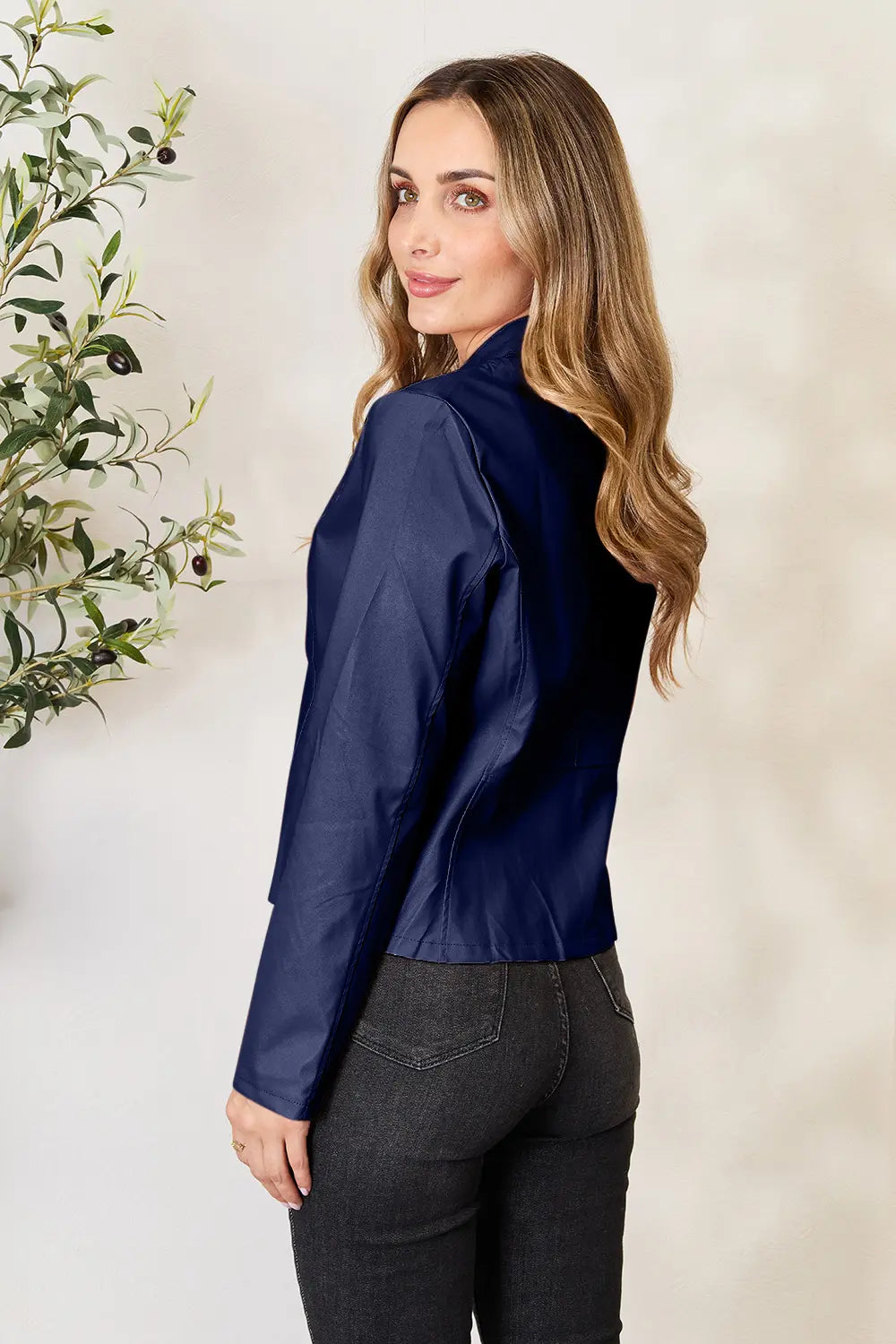 Mock Neck Zip Up Jacket, view 14