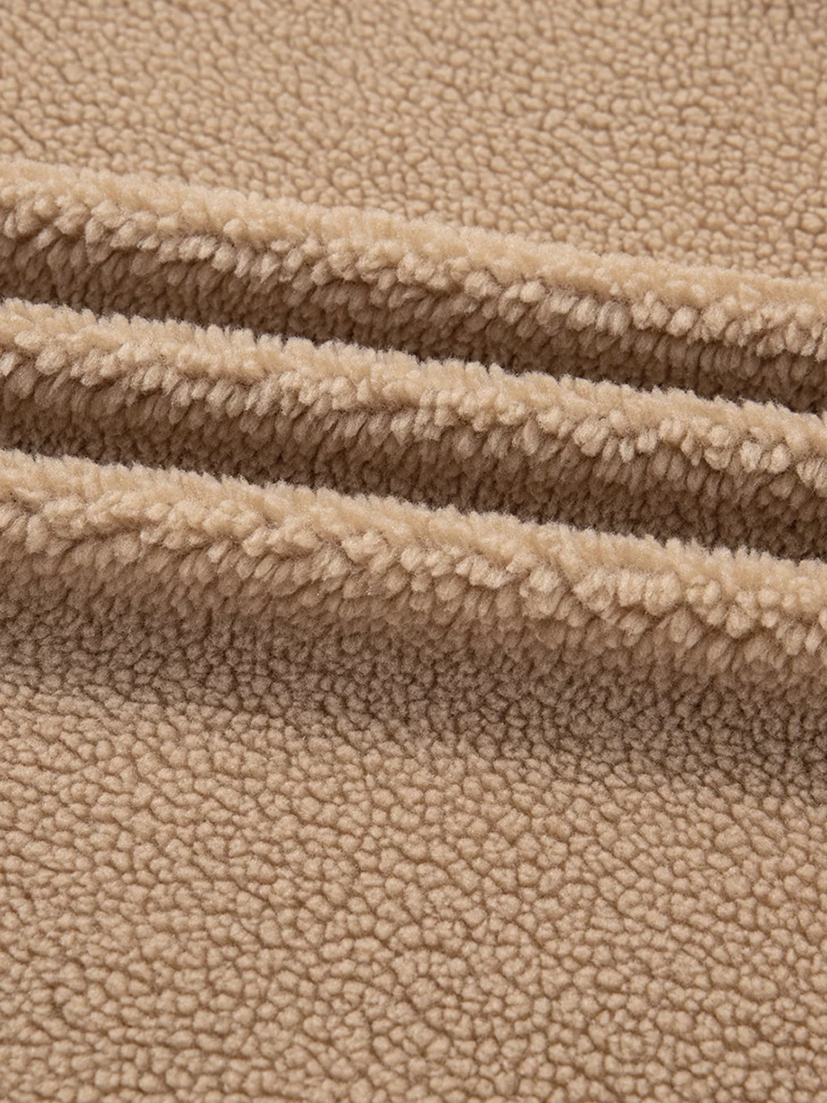 Casual Leopard Print Accent Plush Jacket with Pockets in Camel, view 15