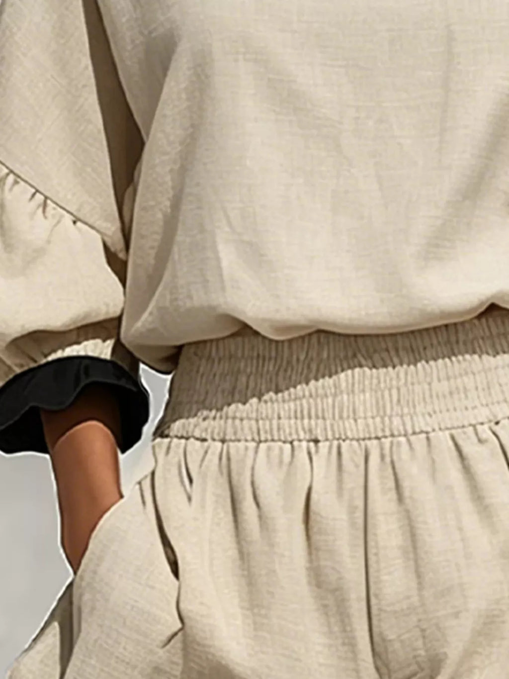 Contrast Trim Dropped Shoulder Top and Shorts Set - Lilixa.store
