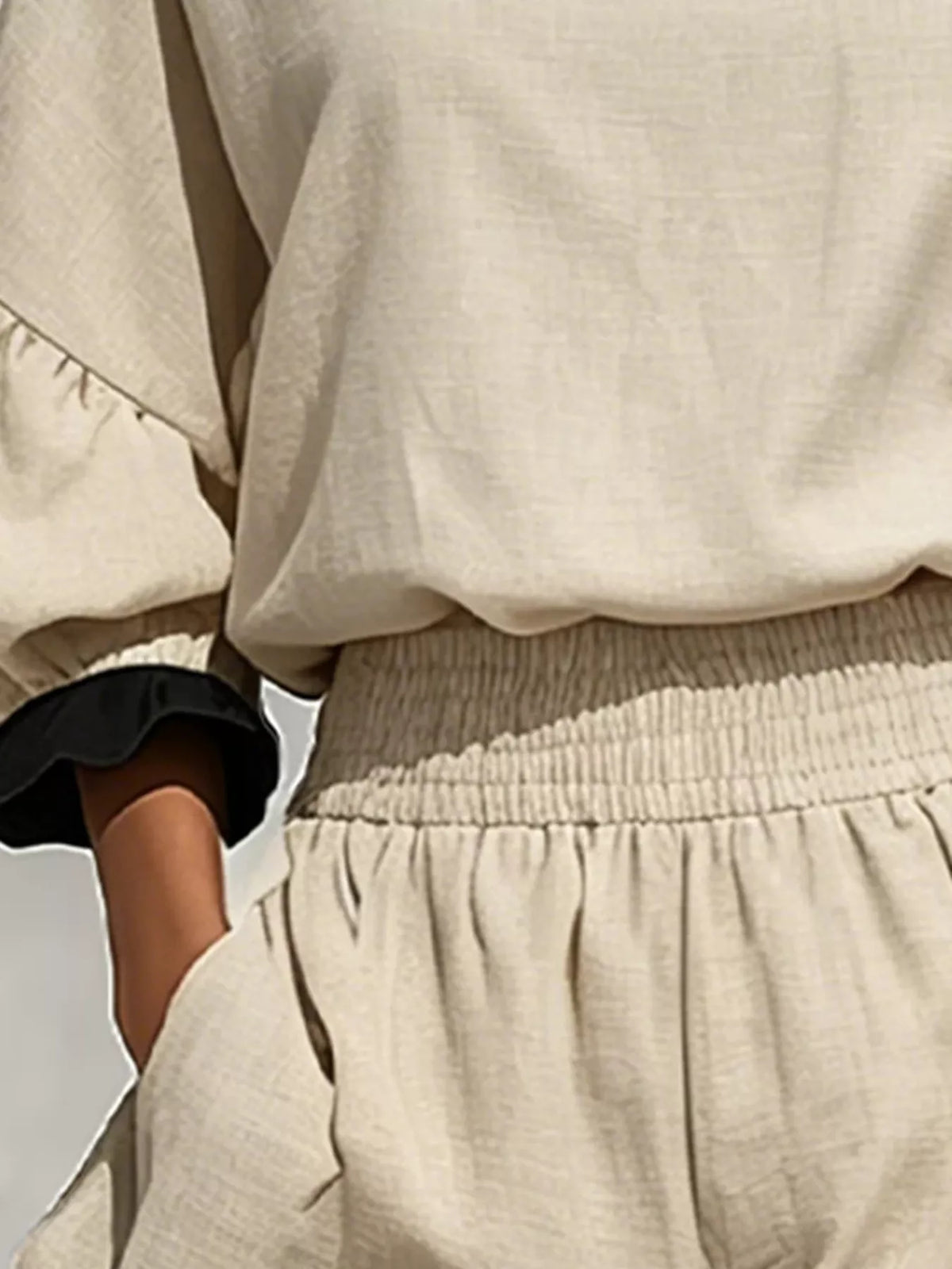 Contrast Trim Dropped Shoulder Top and Shorts Set - Lilixa.store