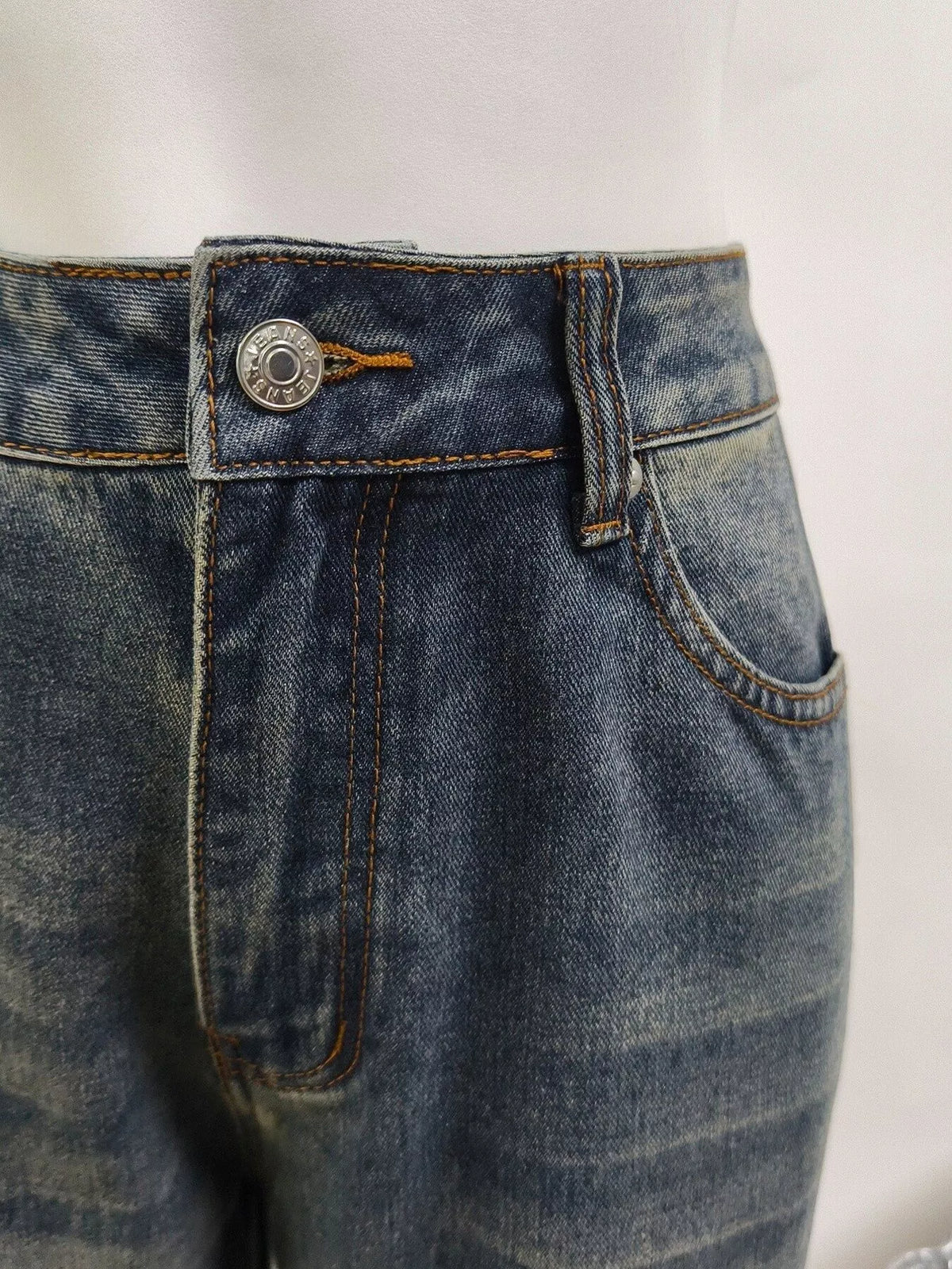 High-Waisted Straight Leg Jeans - Lilixa.store