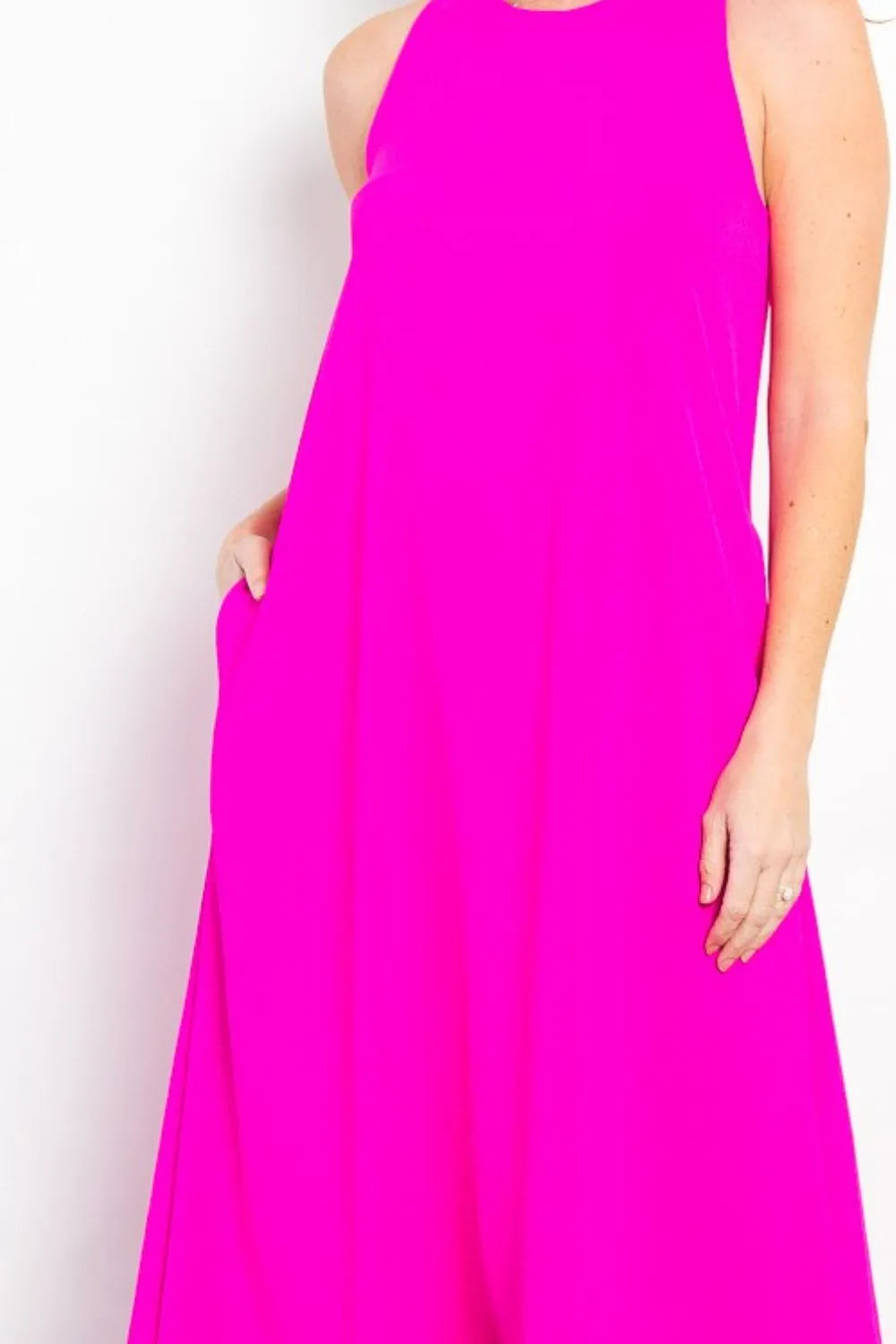 Be Stage Midi Tank Dress with Pockets - Lilixa.store