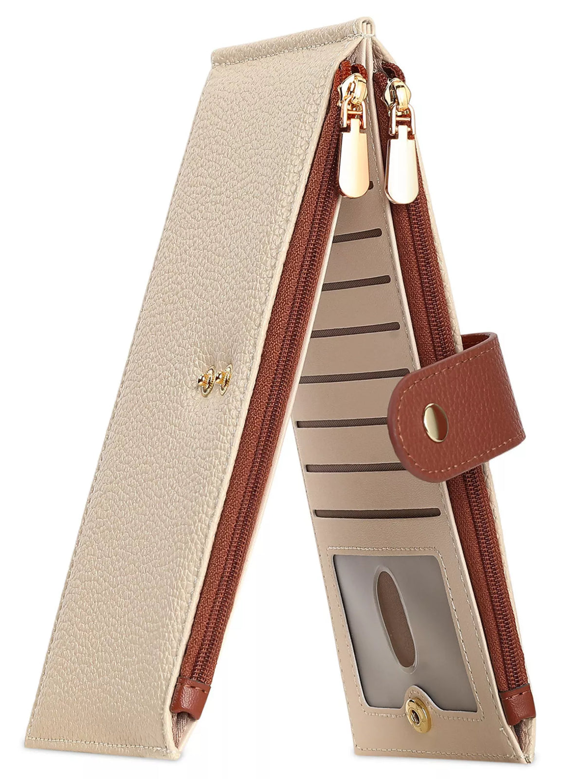 Dual Zipper Long Wallet - Lilixa.store