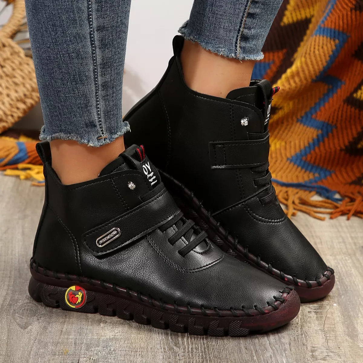 Lace Up Platform Ankle Boots - Lilixa.store