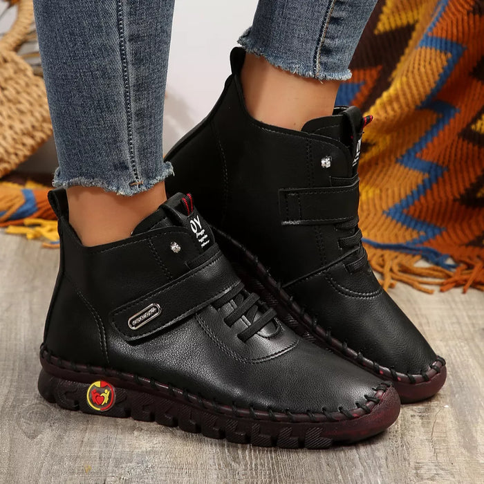Lace Up Platform Ankle Boots - Lilixa.store