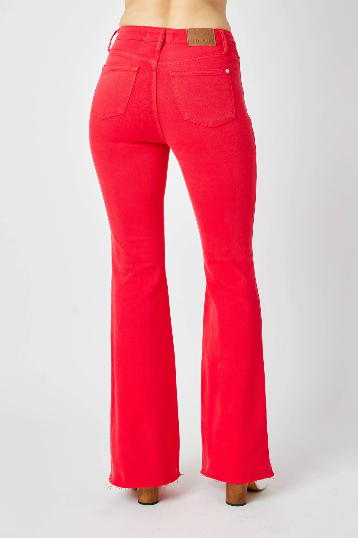 Judy Blue Full Size Hw Tummy Control Garment Dyed Flare Jeans Plus Size - Lilixa.store