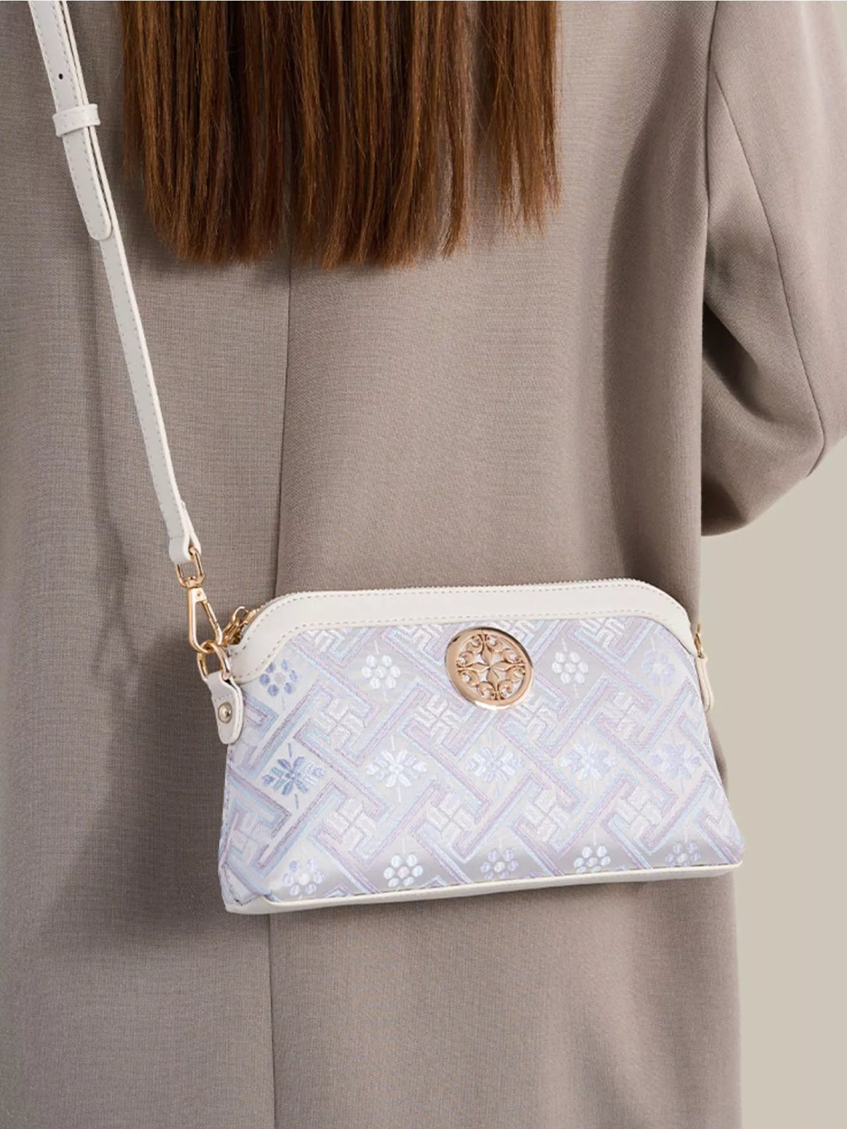 Geometric Pattern Crossbody Bag