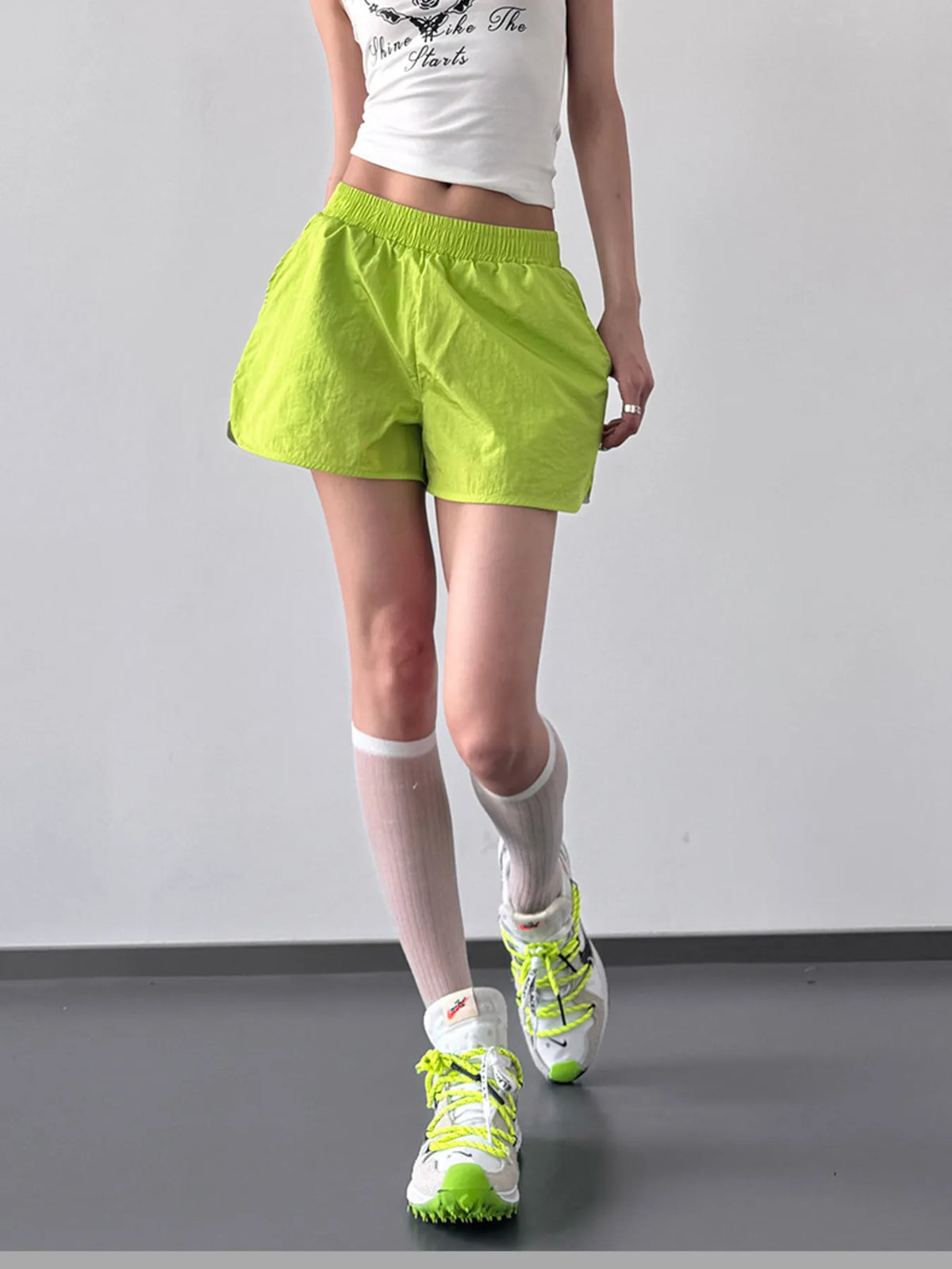 Elastic Waist Active Shorts - Lilixa.store