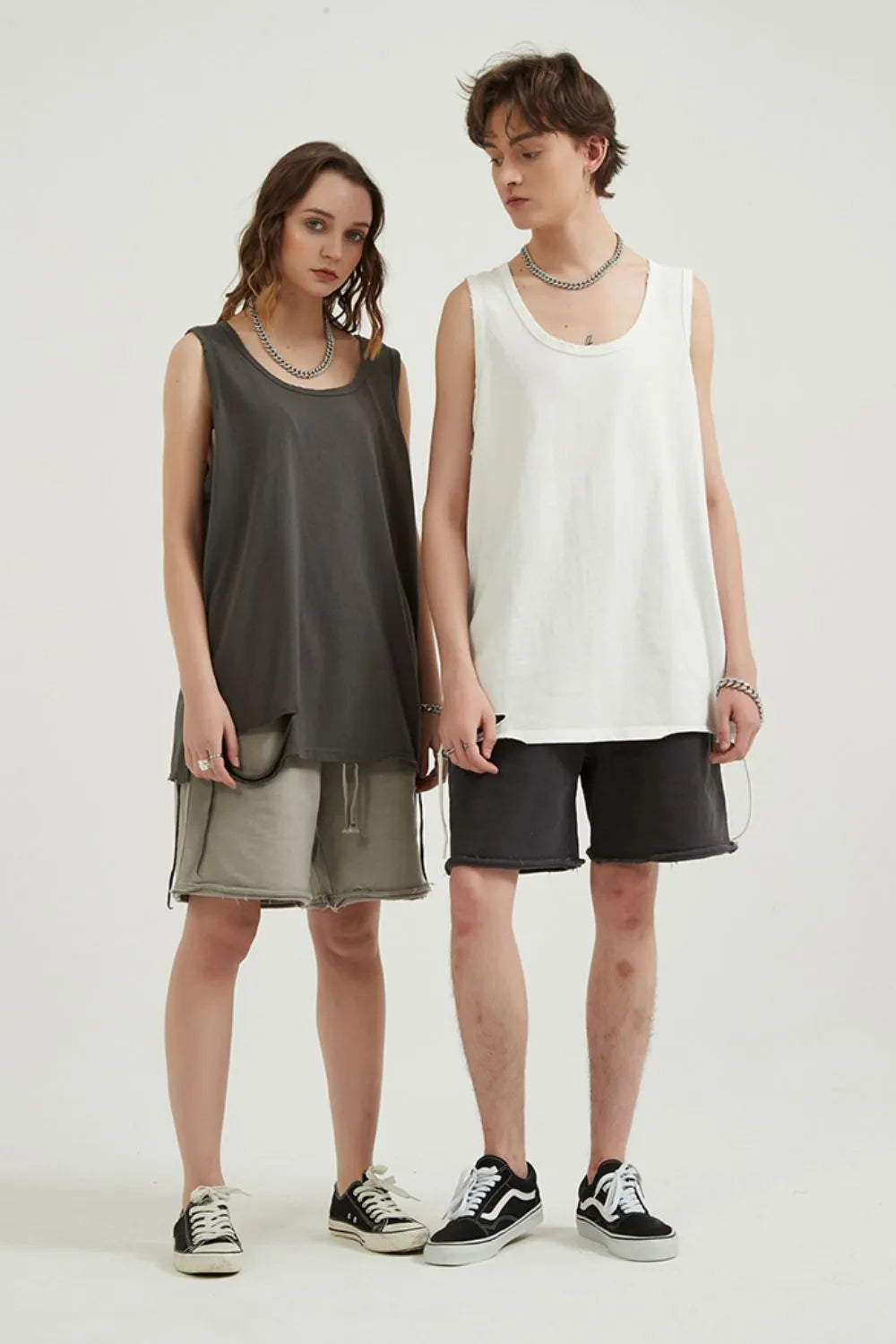 Men's Round Neck Wide Strap Tank - Lilixa.store