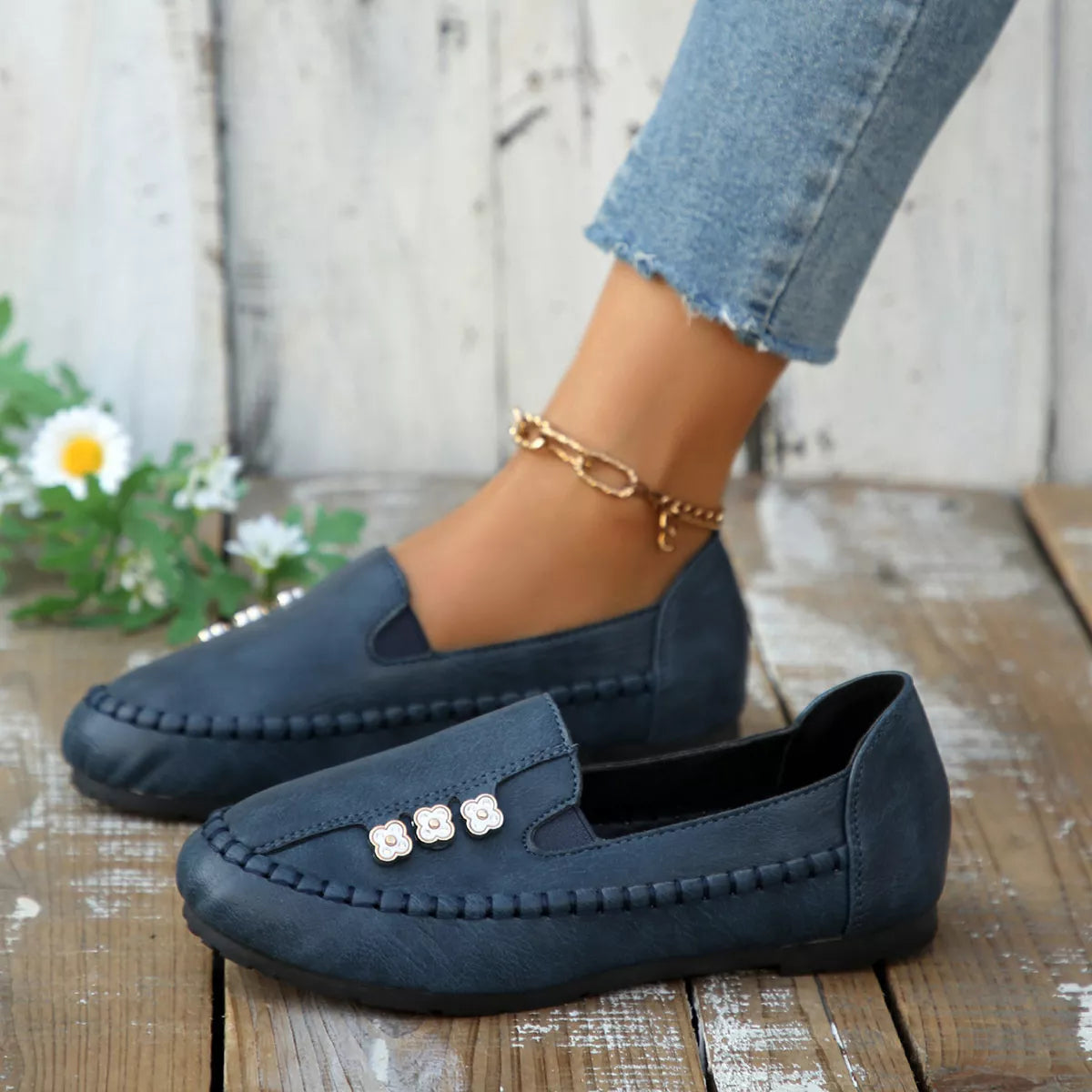 Round Toe Slip-Ons - Lilixa.store