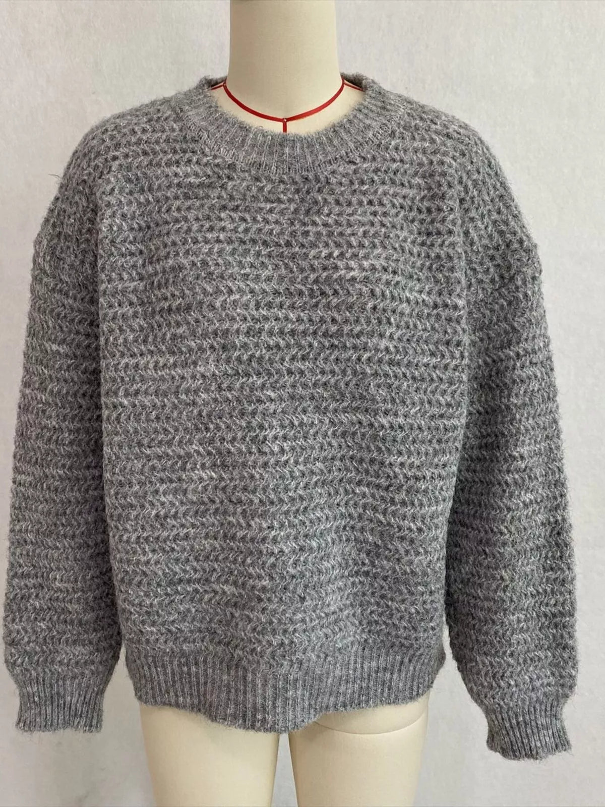 Round Neck Drop Shoulder Sweater, view 26