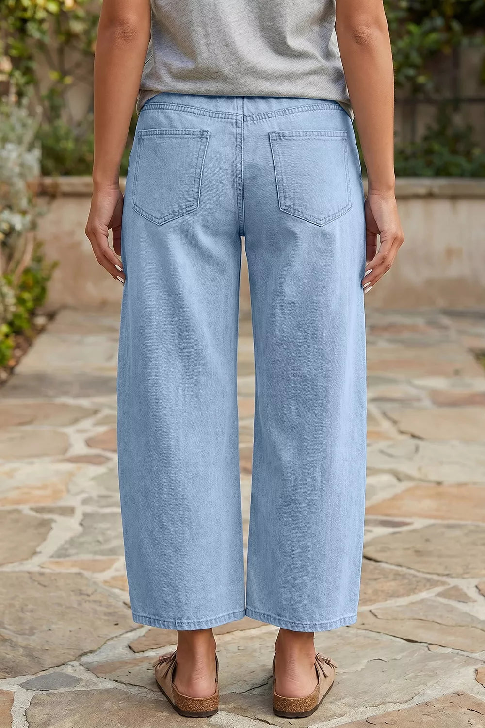 Wide Leg Cropped Jeans - Lilixa.store