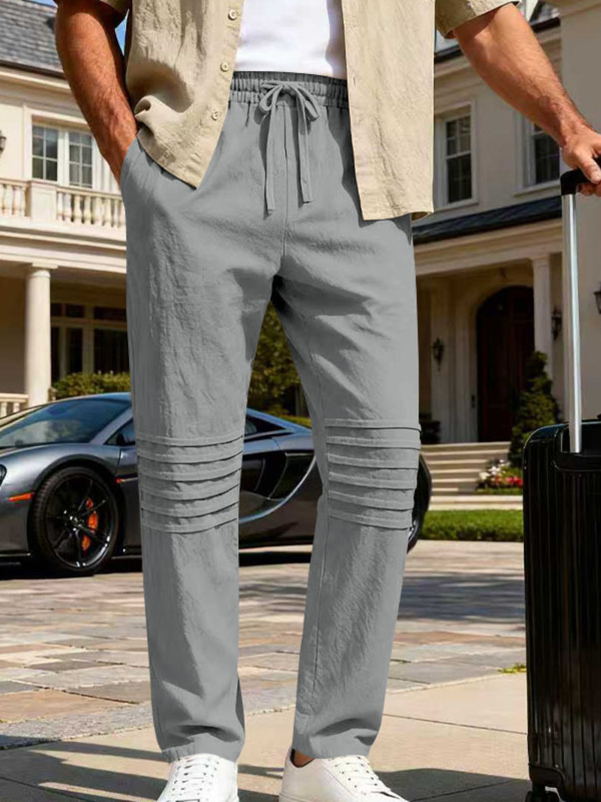 Men's Full Size Casual Drawstring Pants Plus Size, view 9