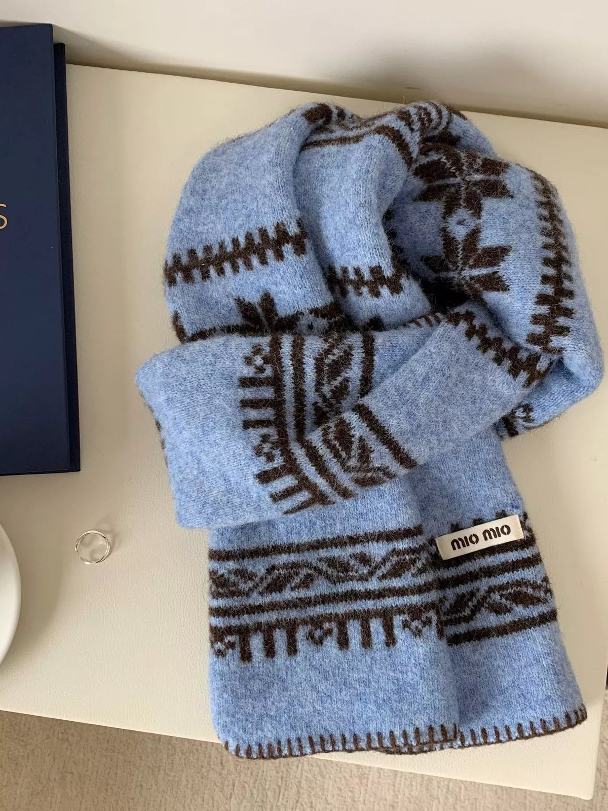 Vintage Pattern Knitted Scarf - Lilixa.store