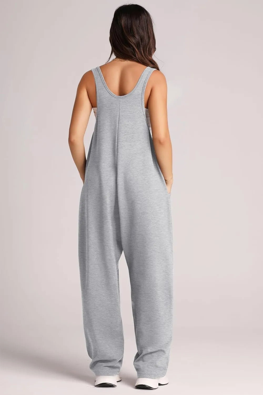Lovelet Wide Strap Jumpsuit with Pockets - Lilixa.store