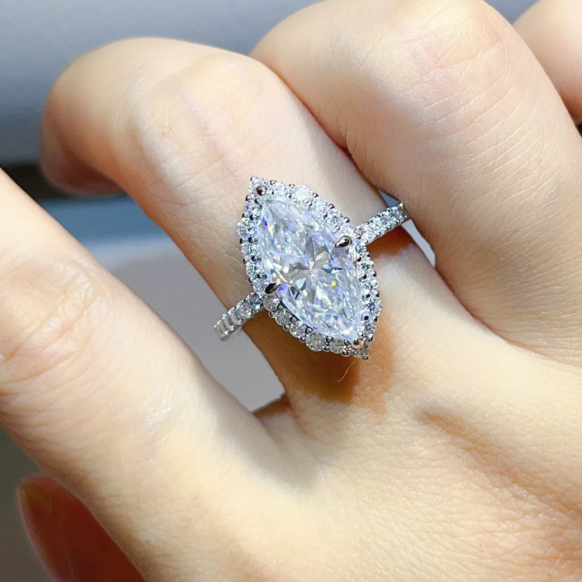 3 Carat 925 Sterling Silver Moissanite Ring