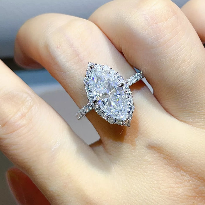 3 Carat 925 Sterling Silver Moissanite Ring