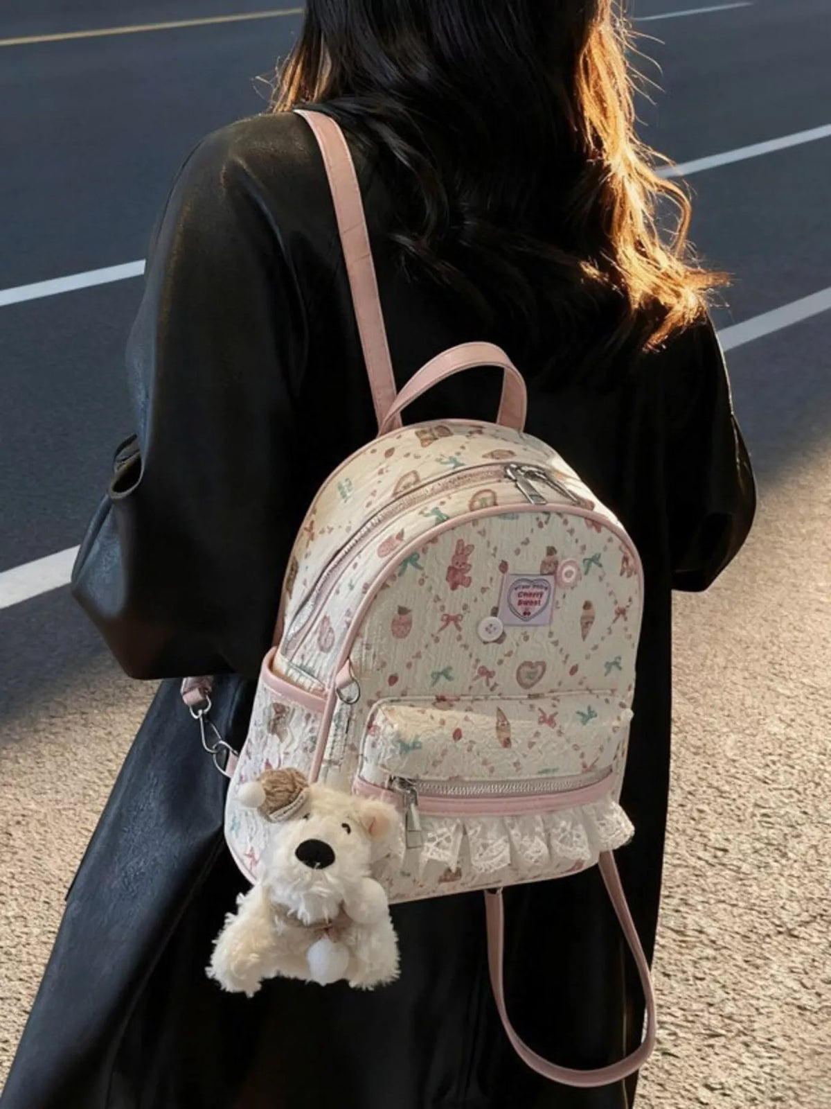 Lace Detail Backpack Bag - Lilixa.store