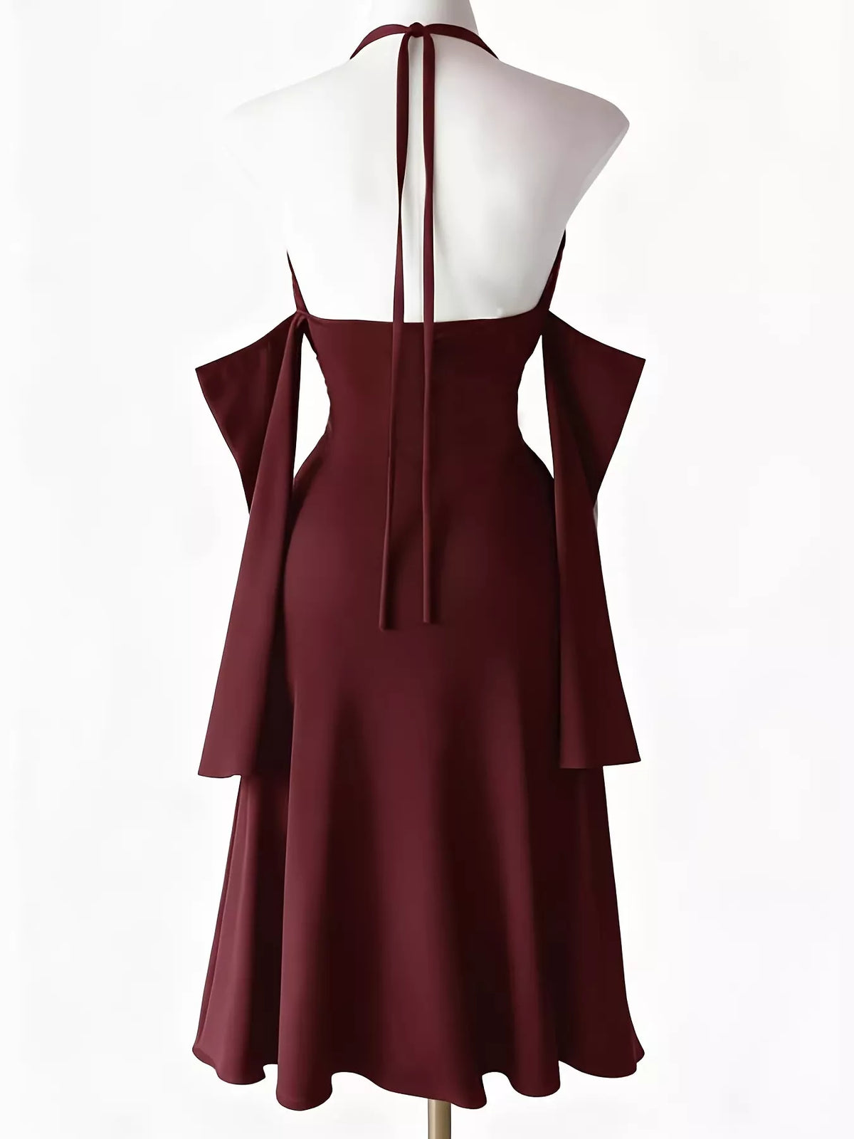 Halter Neck High-Slit Bodycon Dress, view 2
