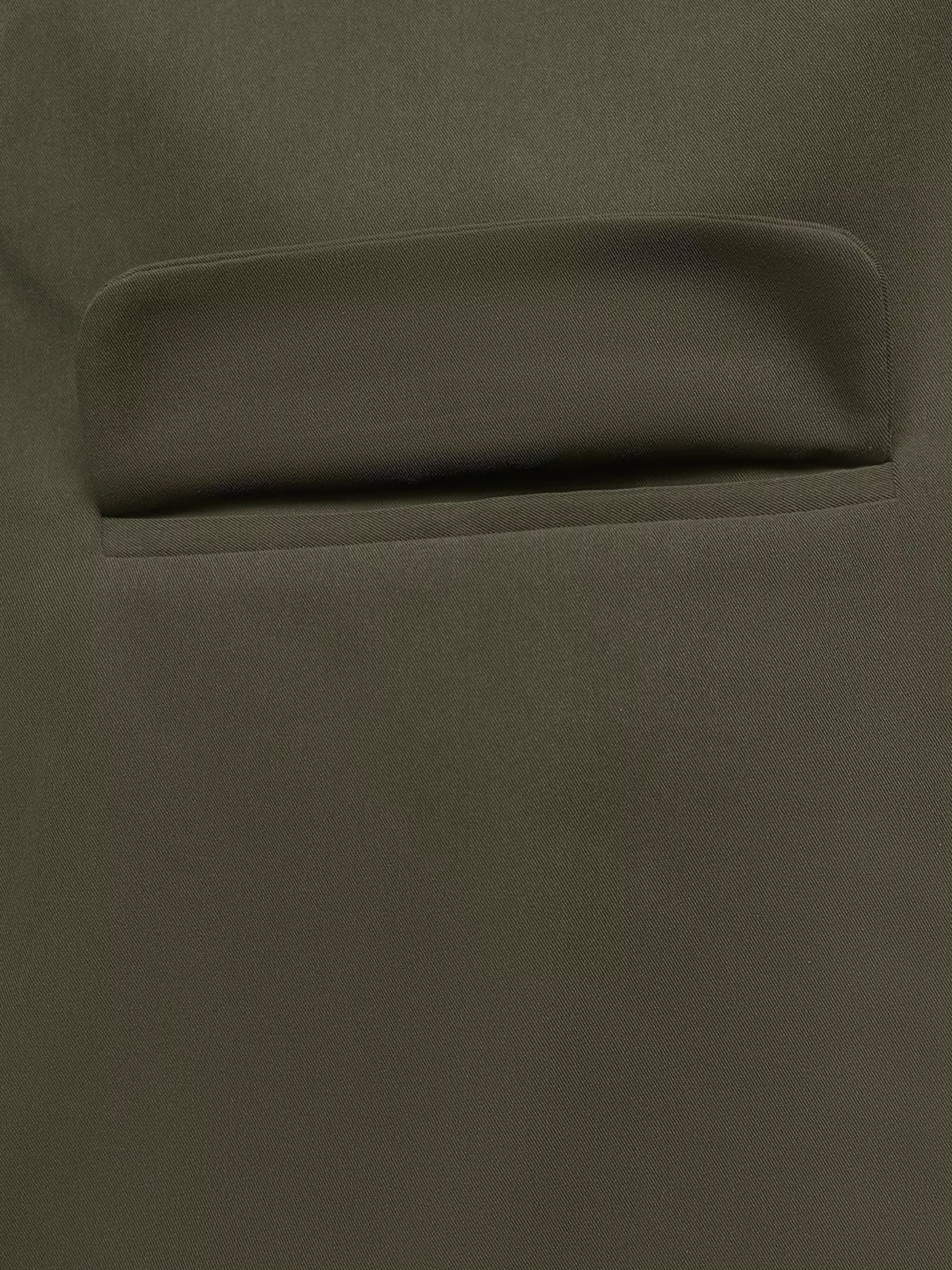 Contrast Collar Button Up Coat in Green, view 10