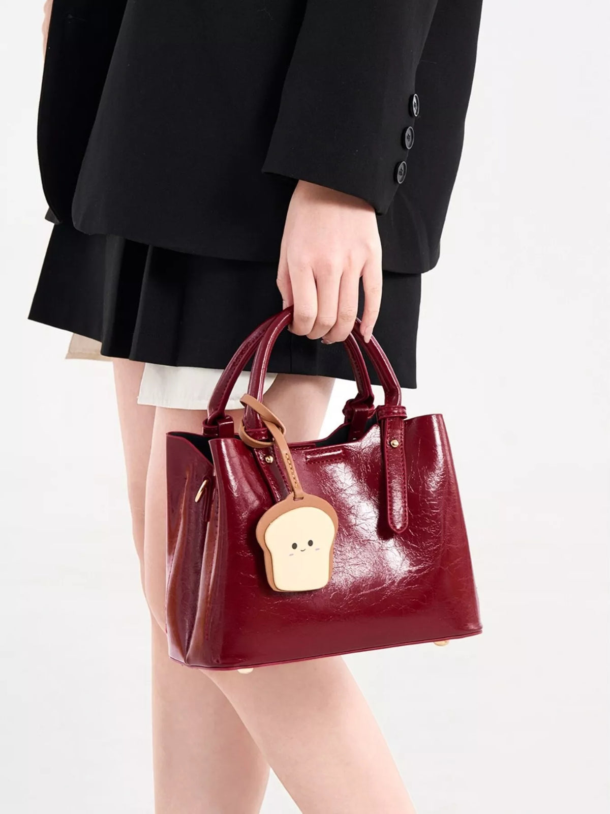 Top Handle Texture Handbag