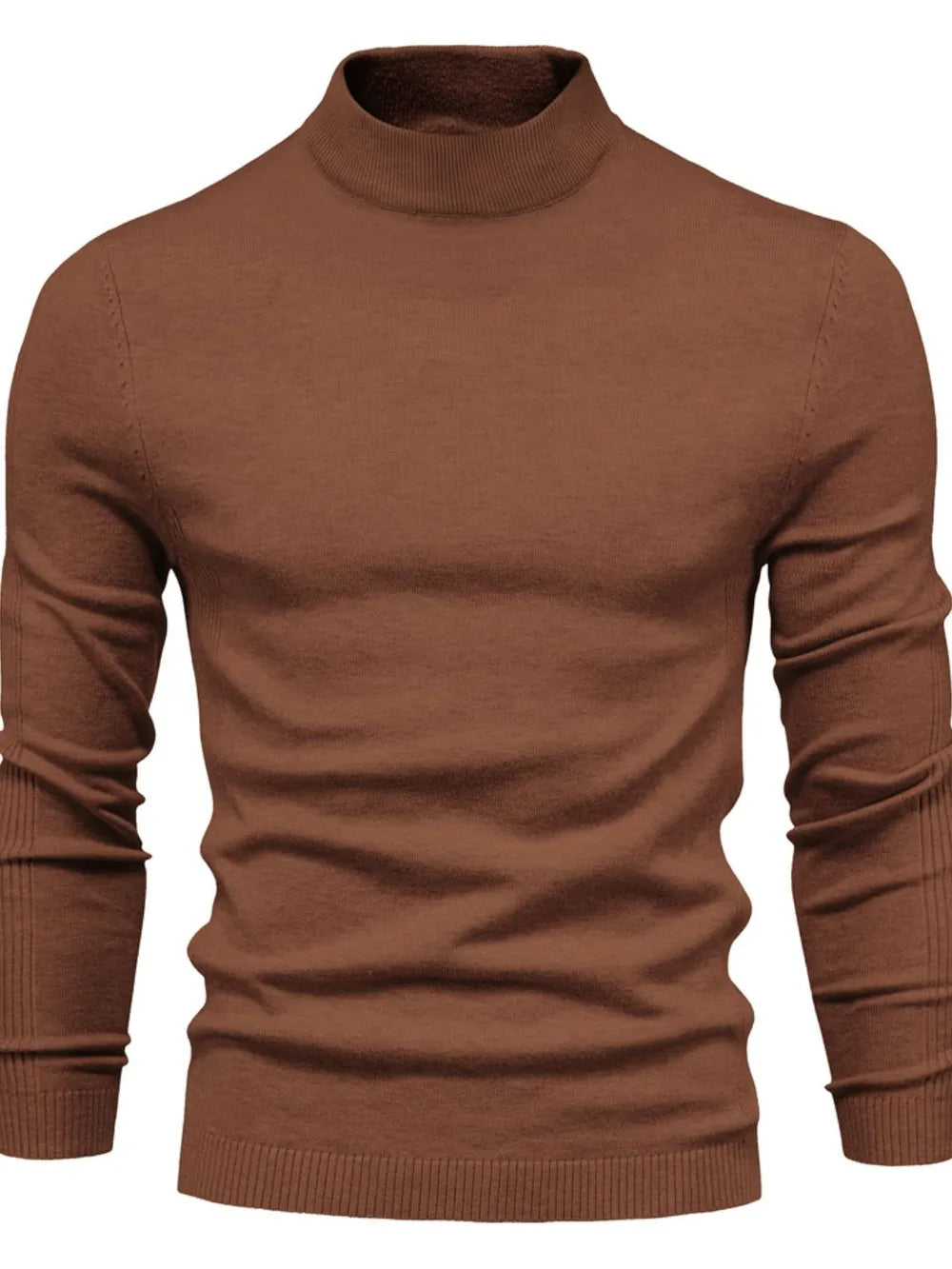 Men's Mock Neck Long Sleeve Sweater - Lilixa.store